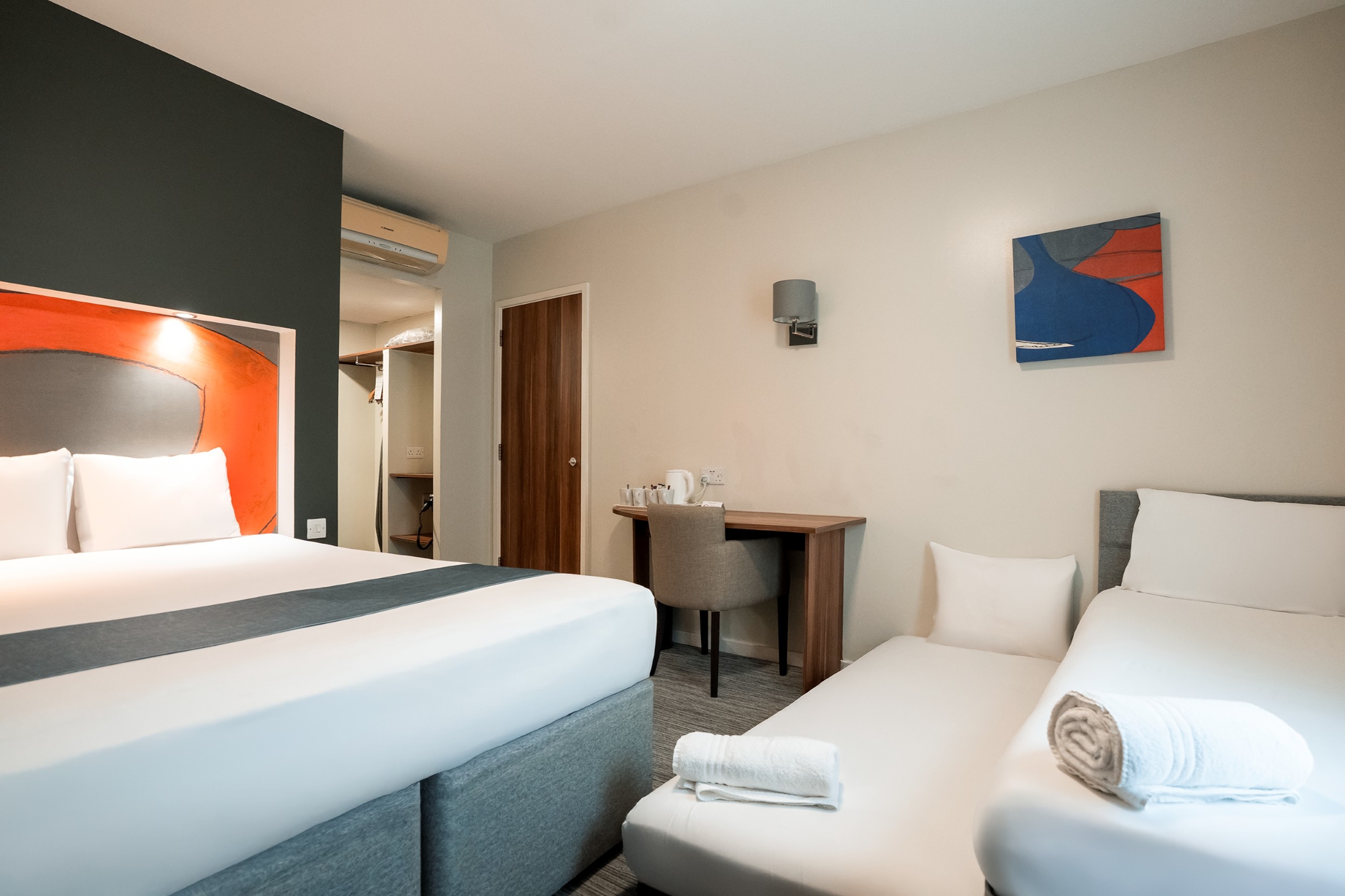 Guest room at the Ramada by Wyndham London Stansted Airport in Bishops Stortford, Other than US/Canada