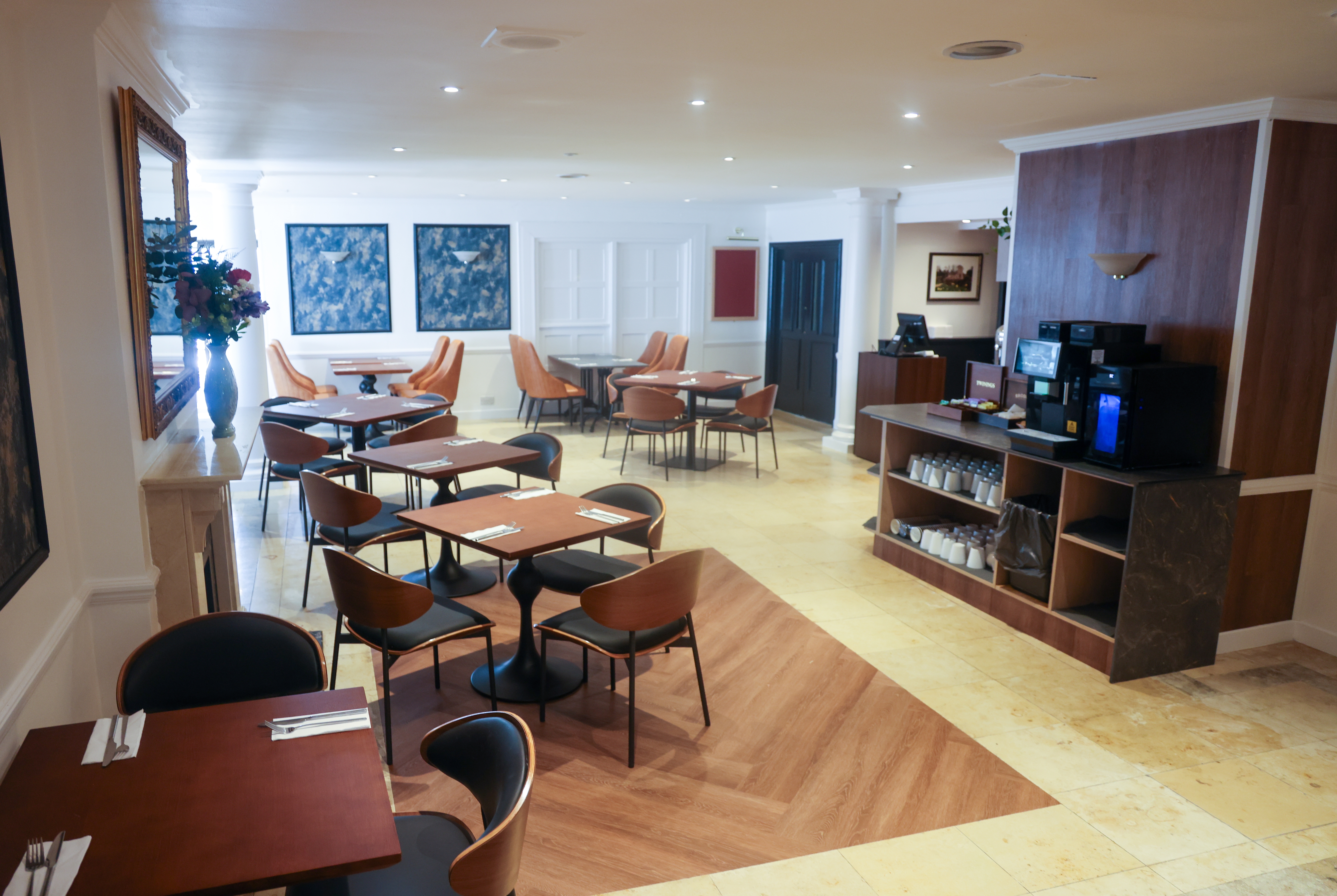 Ramada by Wyndham Cheltenham restaurant breakfast area with seating in Cheltenham, Other than US/Canada