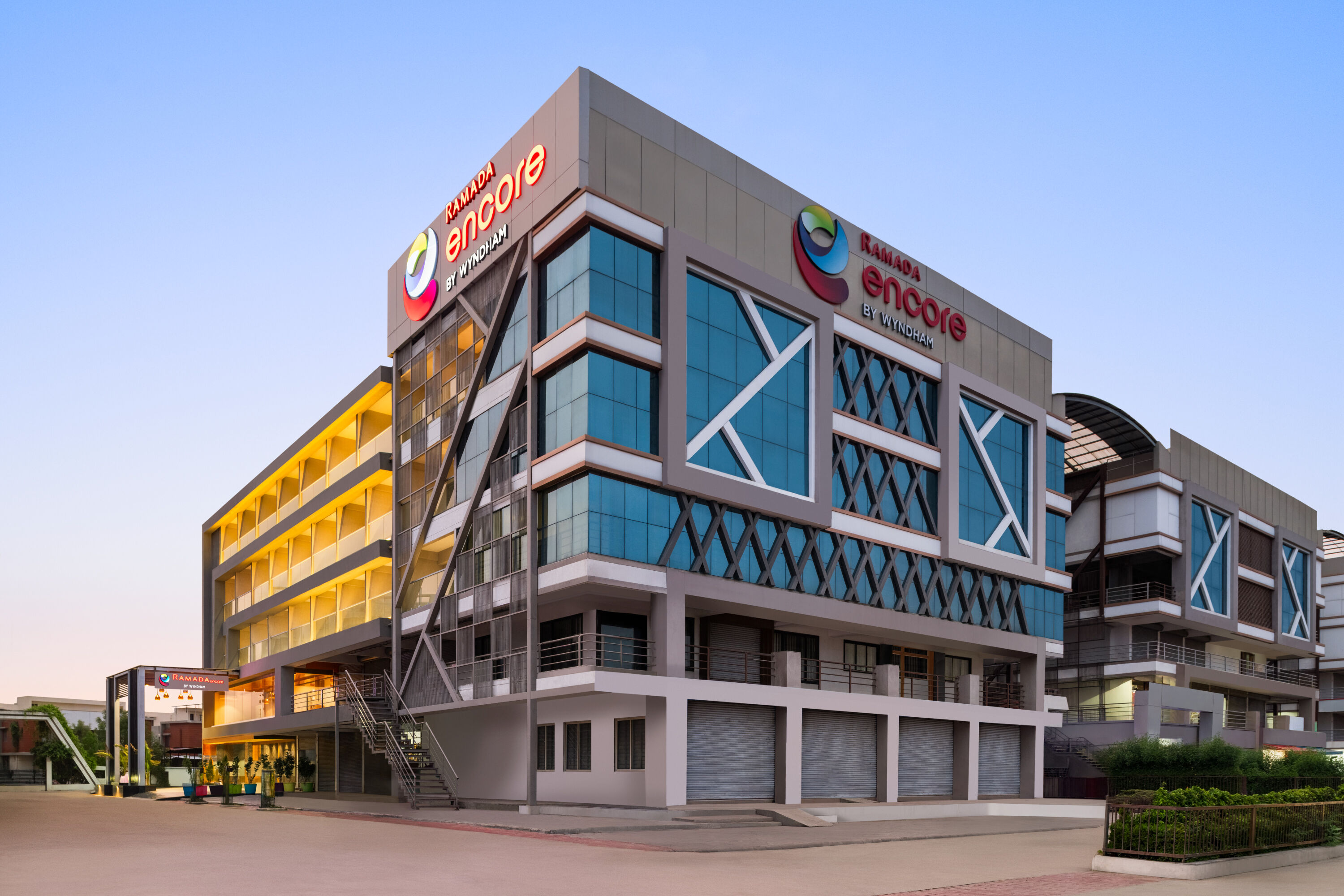Exterior of Ramada Encore by Wyndham Viramgam hotel in Ahmedabad, Other than US/Canada