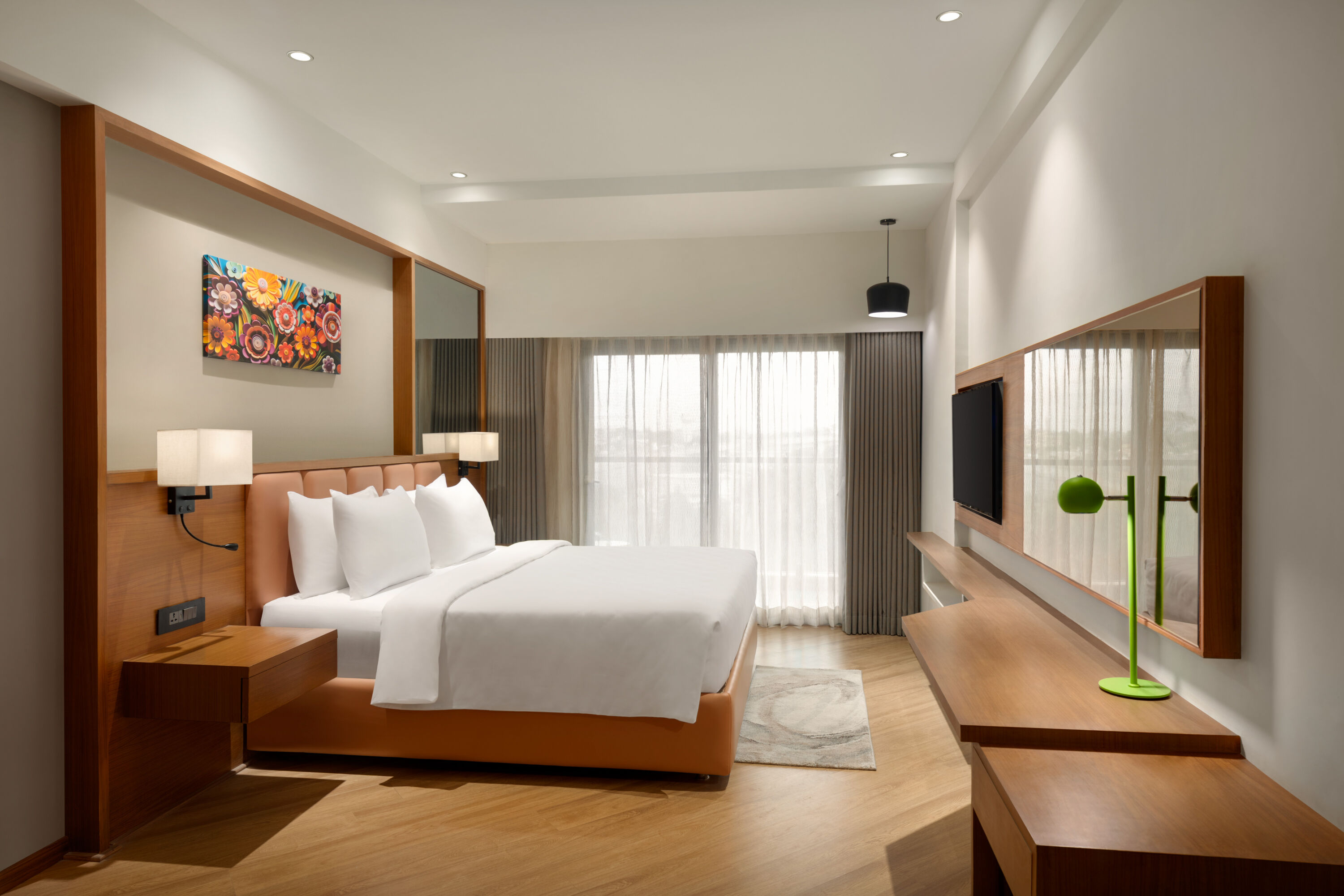 Guest room at the Ramada Encore by Wyndham Viramgam in Ahmedabad, Other than US/Canada