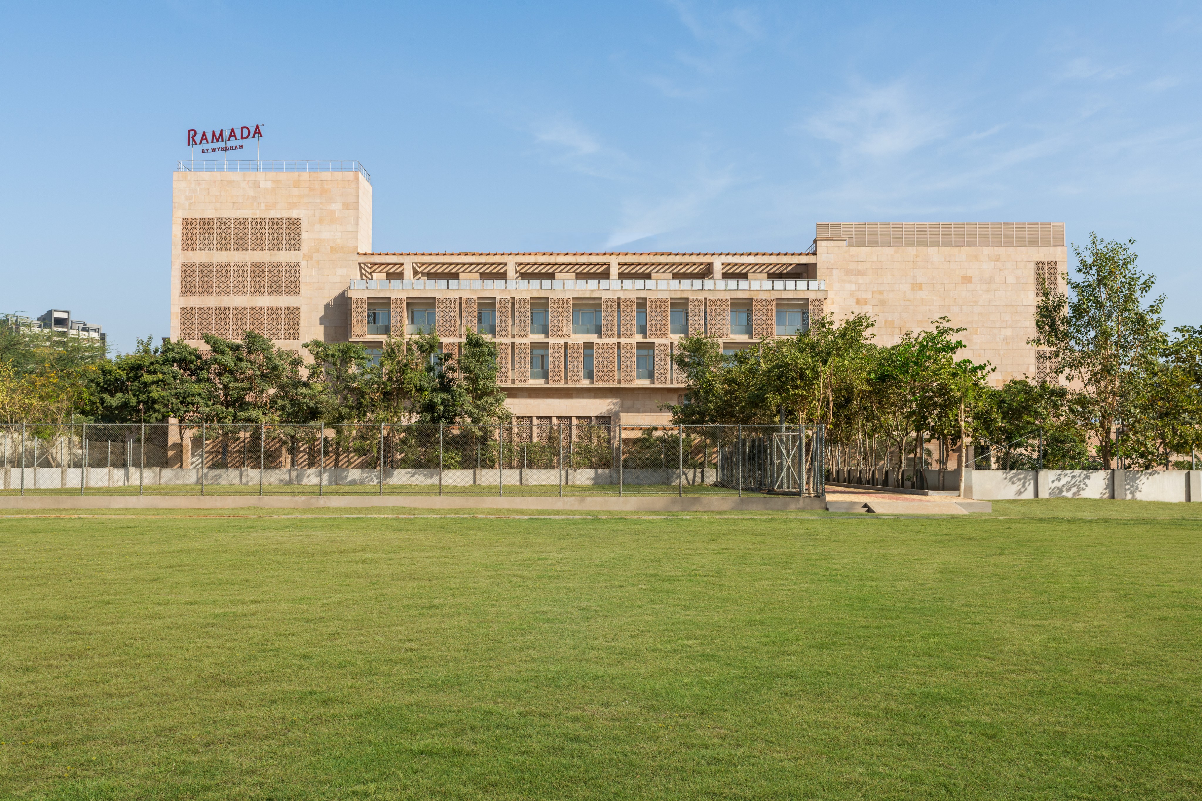 Exterior of Ramada by Wyndham Ahmedabad Narendra Modi Stadium Motera hotel in Ahmedabad, Other than US/Canada