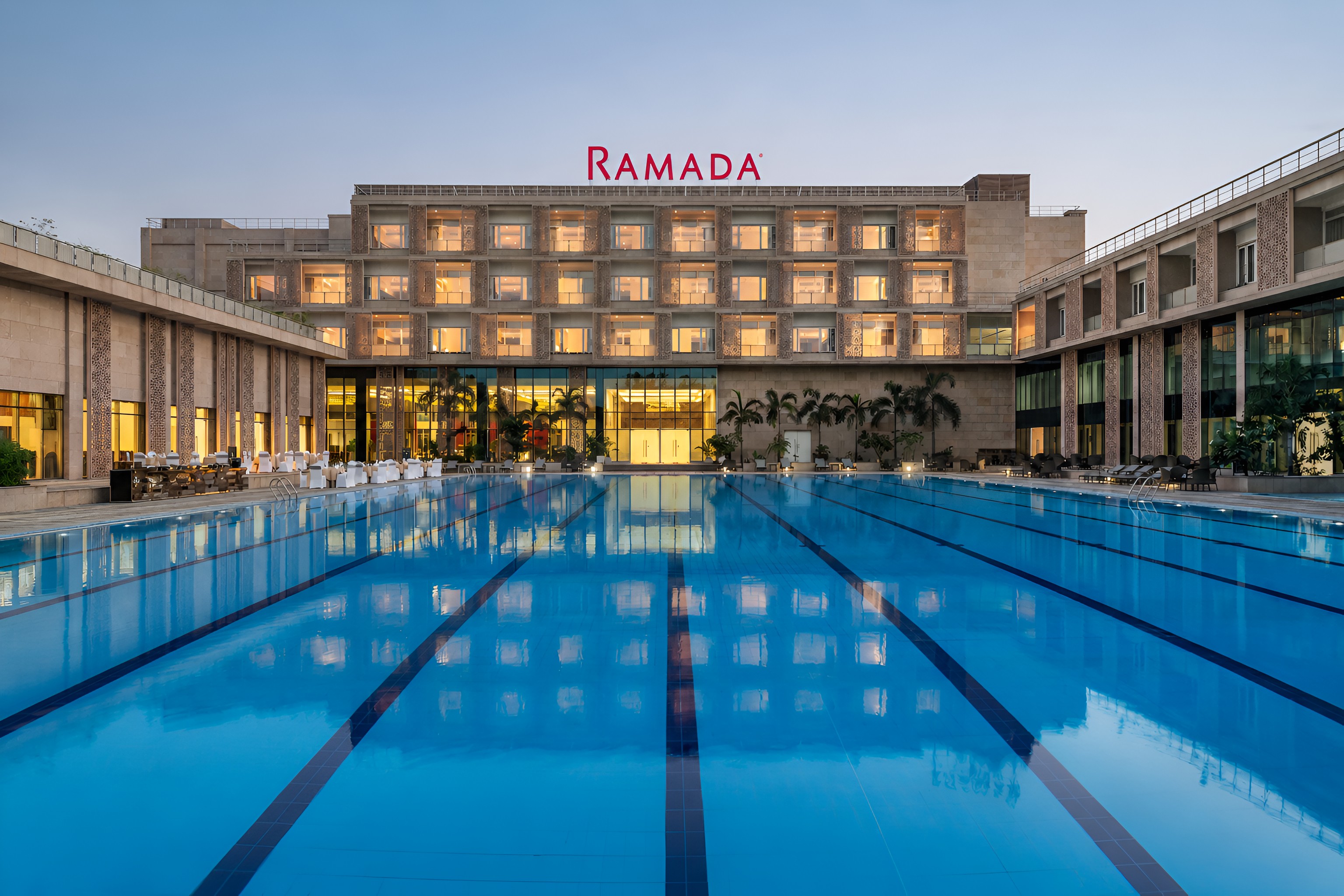 Pool at the Ramada by Wyndham Ahmedabad Narendra Modi Stadium Motera in Ahmedabad, Other than US/Canada