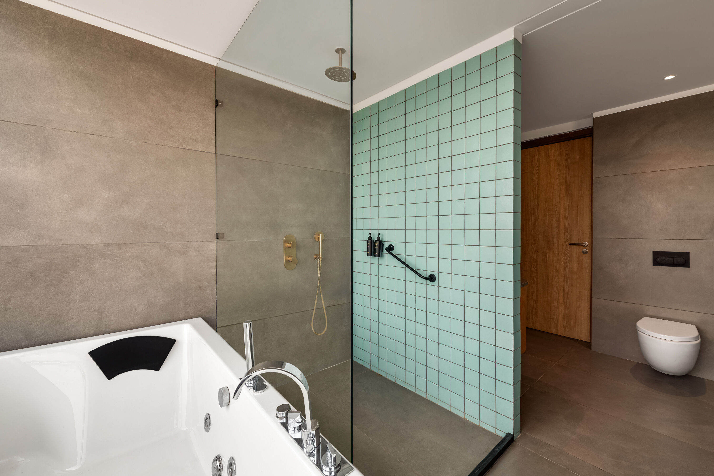 Guest room bath at the Ramada Encore by Wyndham Ambala GT Road in Ambala, Other than US/Canada