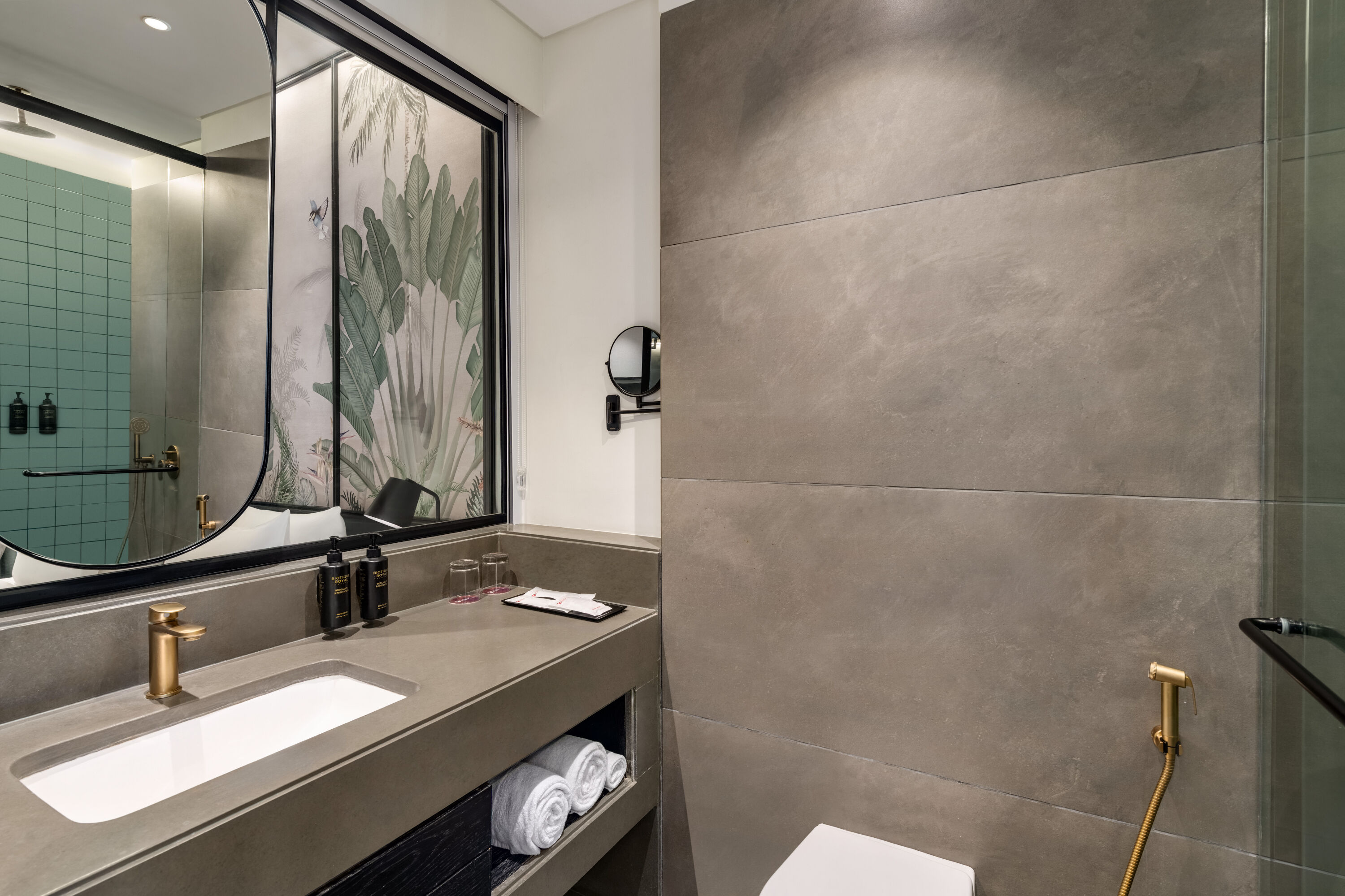 Guest room bath at the Ramada Encore by Wyndham Ambala GT Road in Ambala, Other than US/Canada