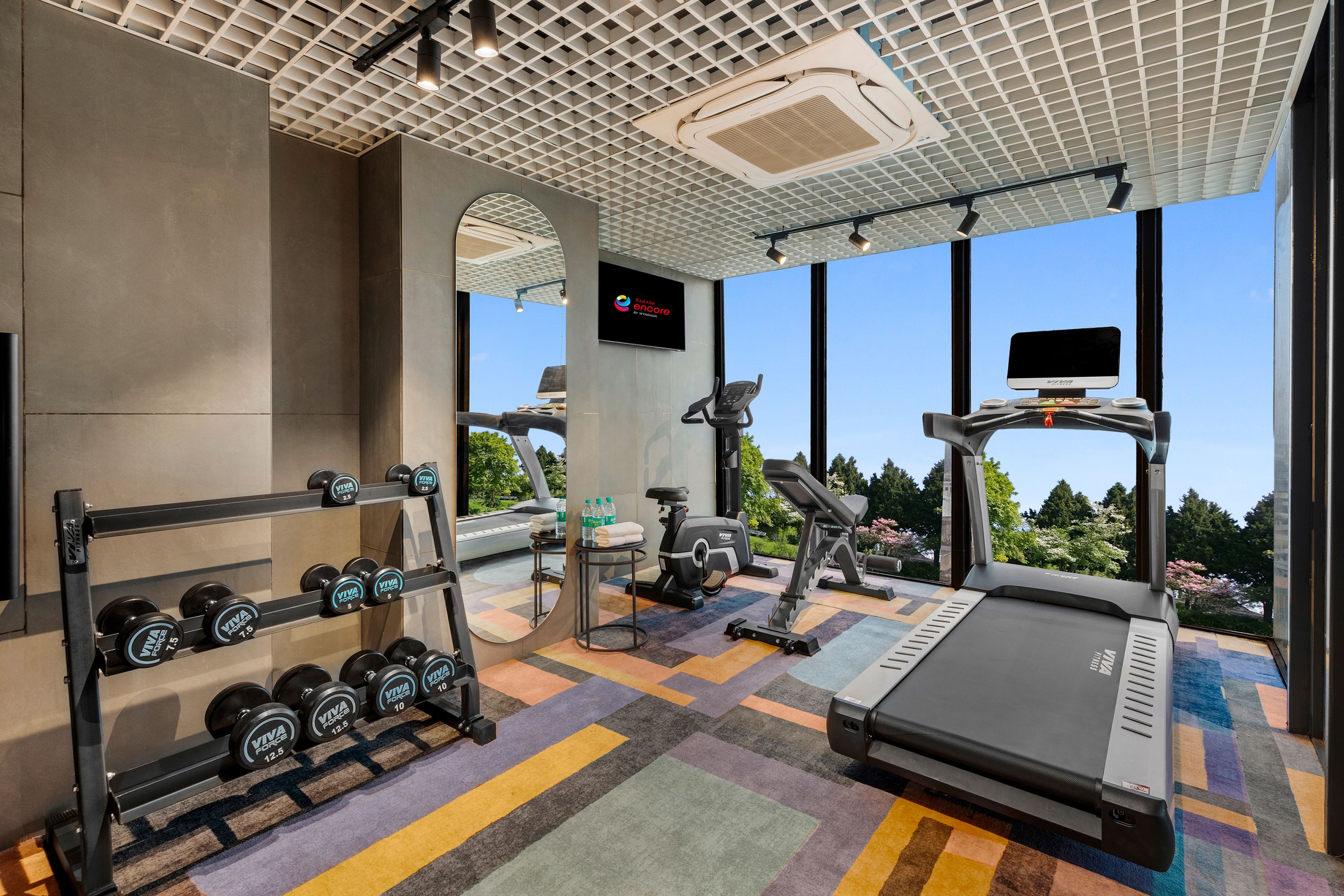 Fitness room at Ramada Encore by Wyndham Ambala GT Road in Ambala, Other than US/Canada