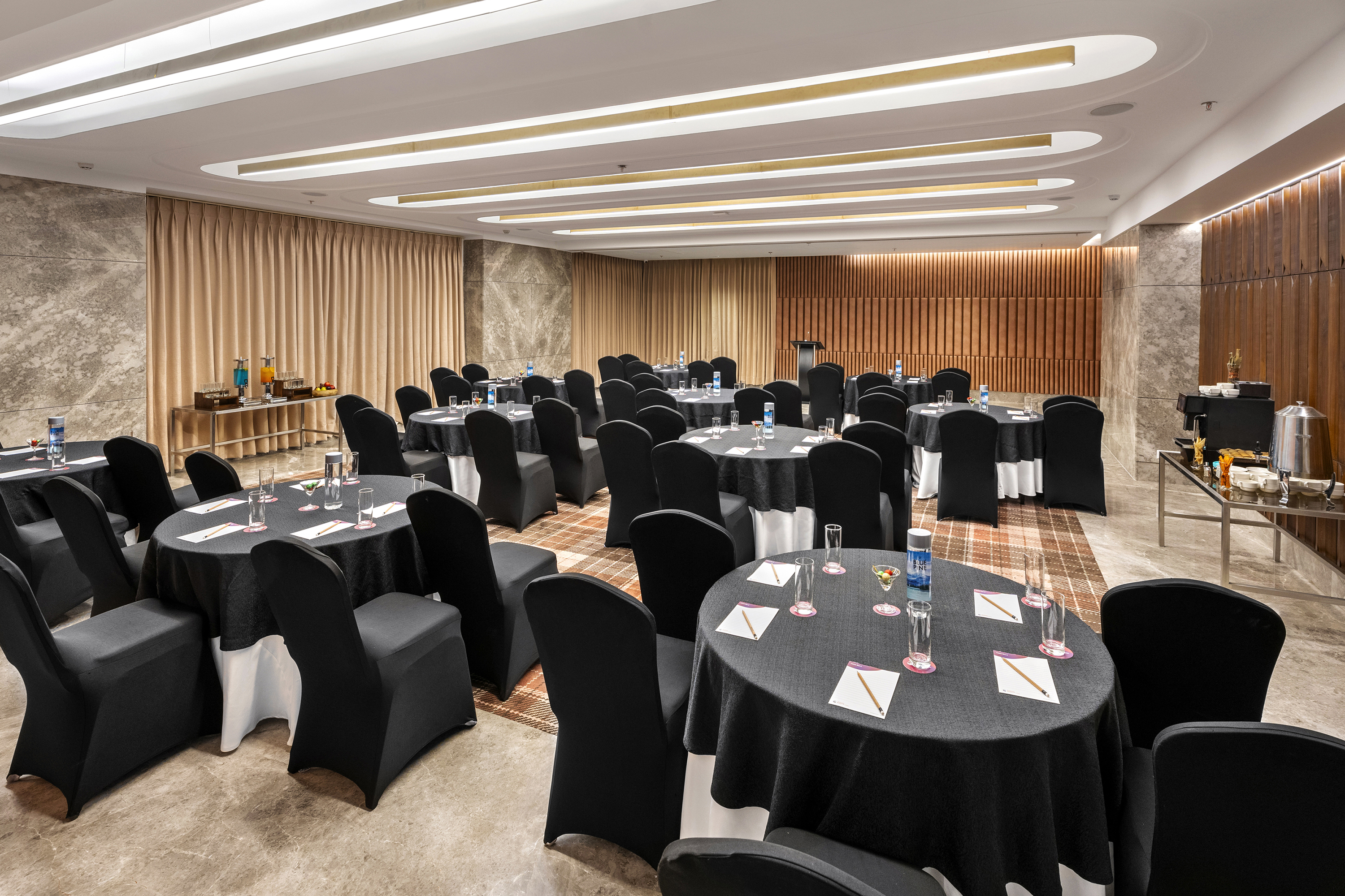 Meeting room banquet rounds at Ramada Encore by Wyndham Ambala GT Road in Ambala, Other than US/Canada