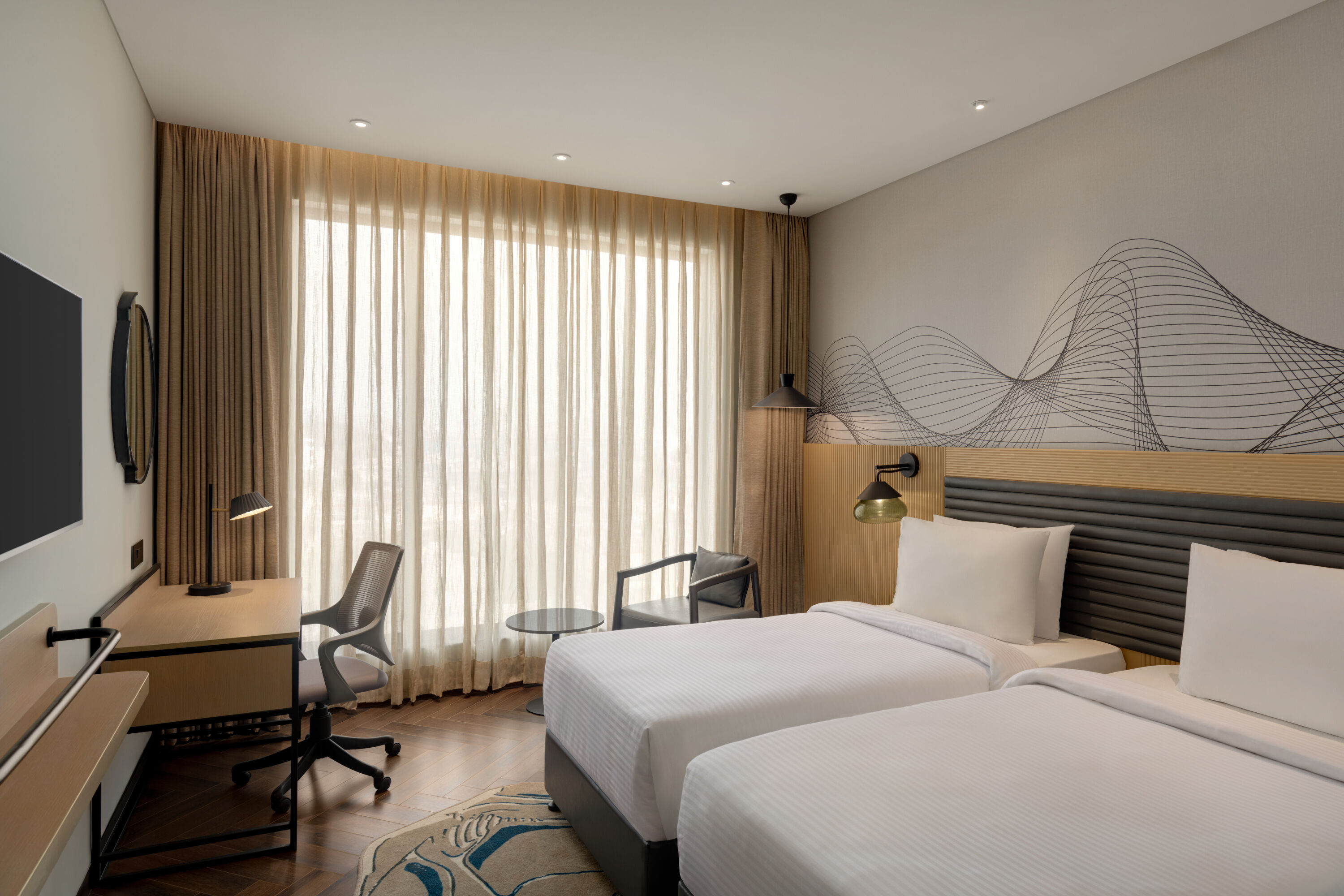 Guest room at the Ramada Encore By Wyndham Bhiwadi Phool Bagh Chowk in Bhiwadi, Other than US/Canada