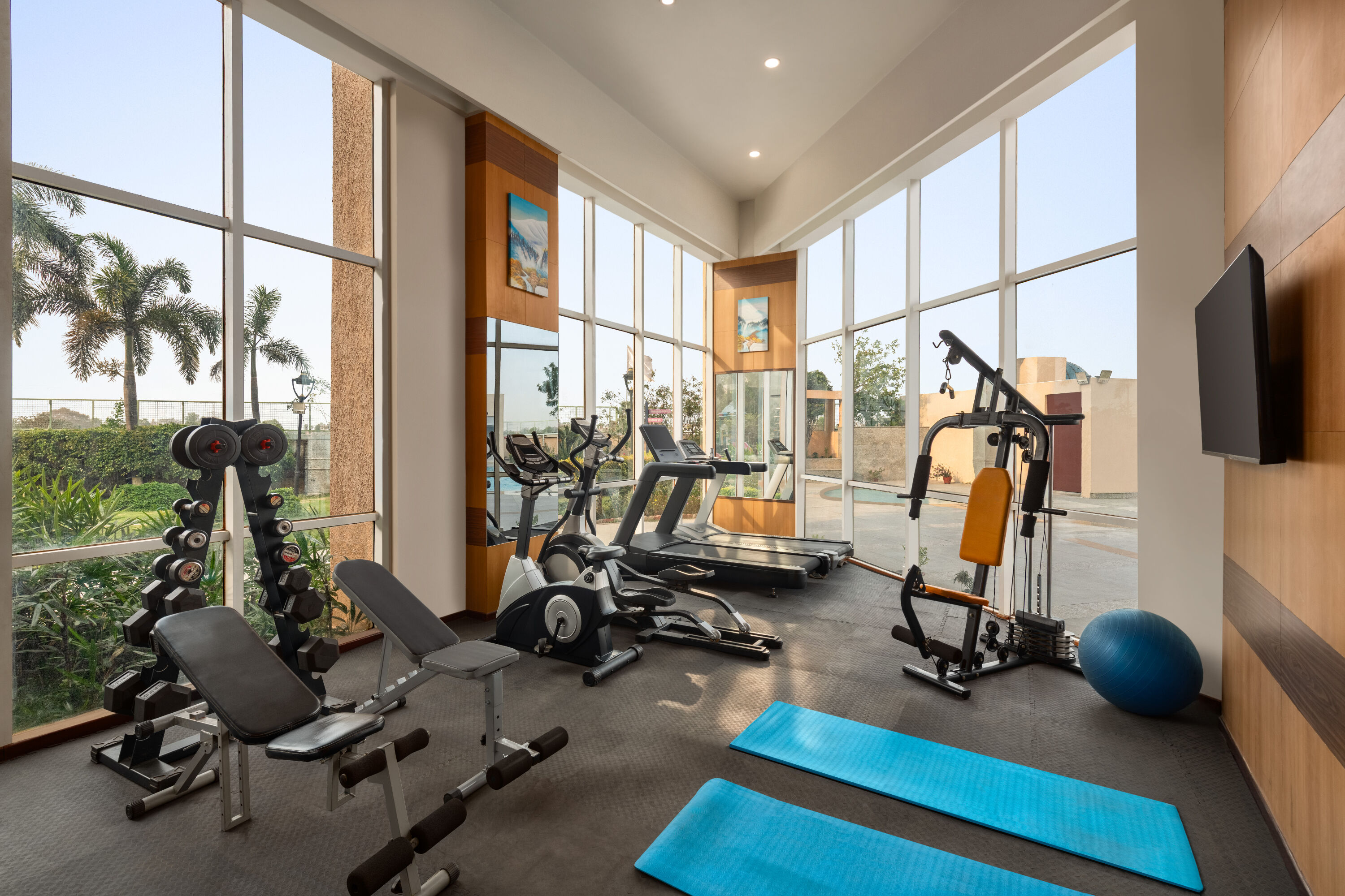 Fitness room at Ramada by Wyndham Bodh Gaya Mahabodhi in Bodh Gaya, Other than US/Canada