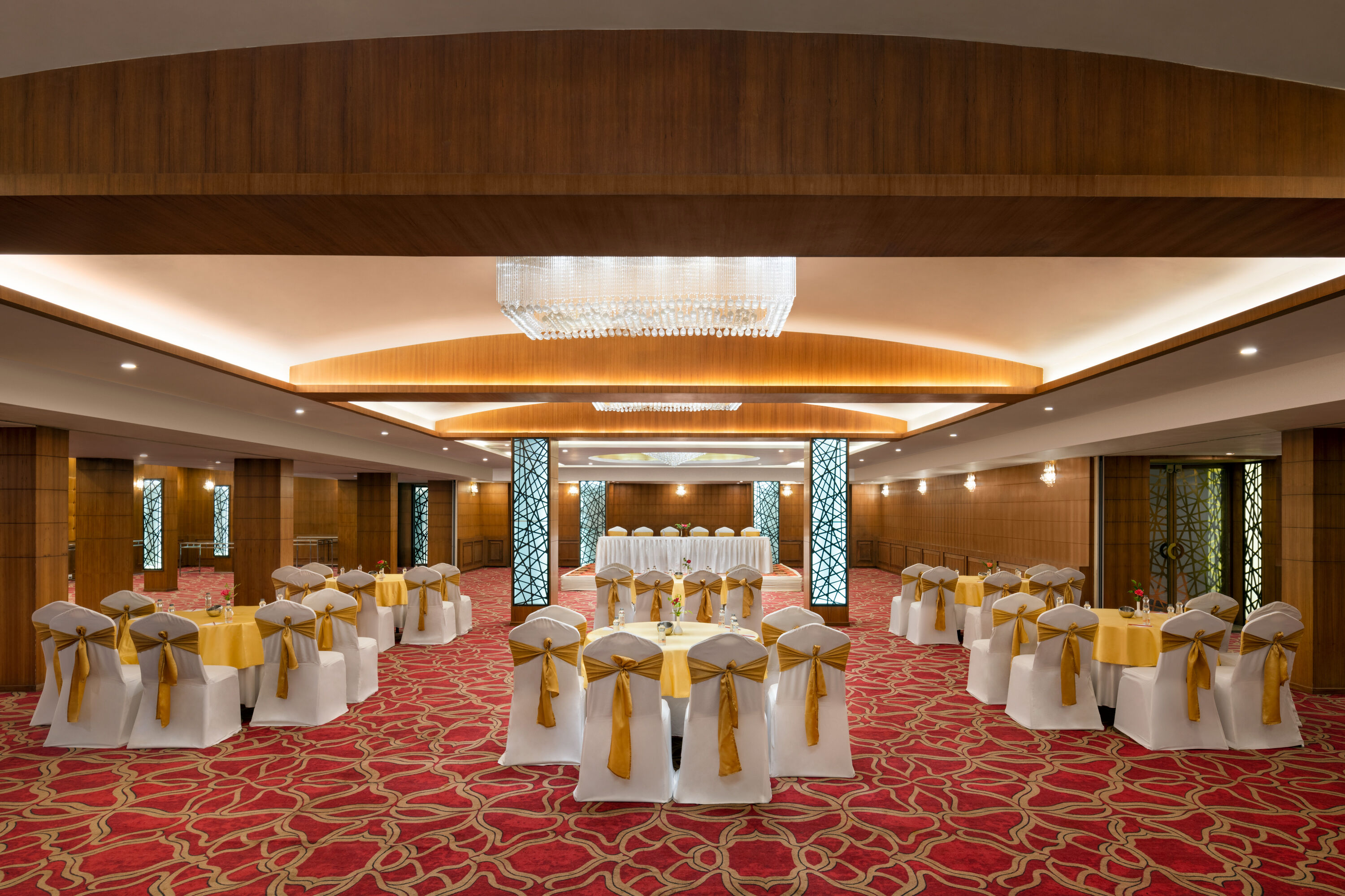 Meeting room banquet rounds at Ramada by Wyndham Varanasi Katesar in Chandauli, Other than US/Canada