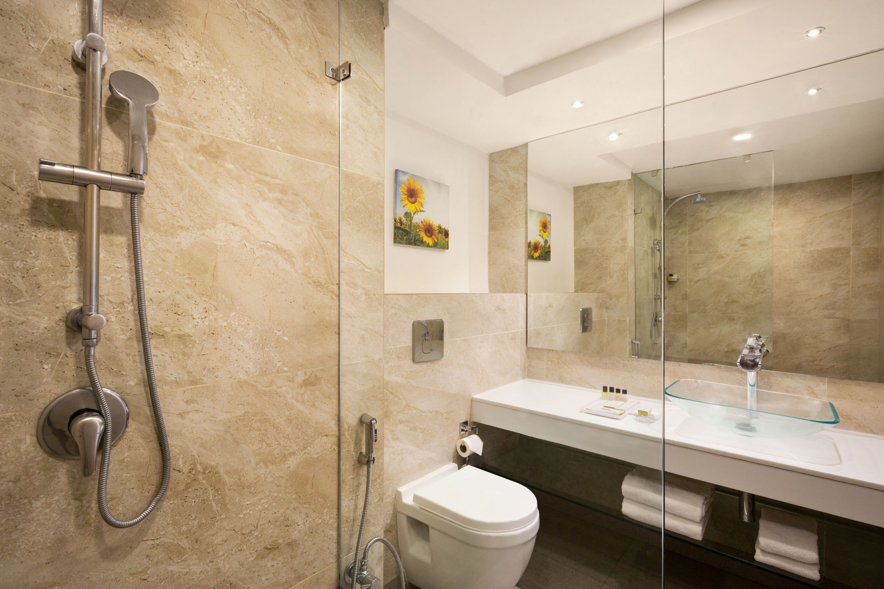 King bed guest room at the Ramada by Wyndham Dehradun Chakrata Road in Dehradun, Other than US/Canada