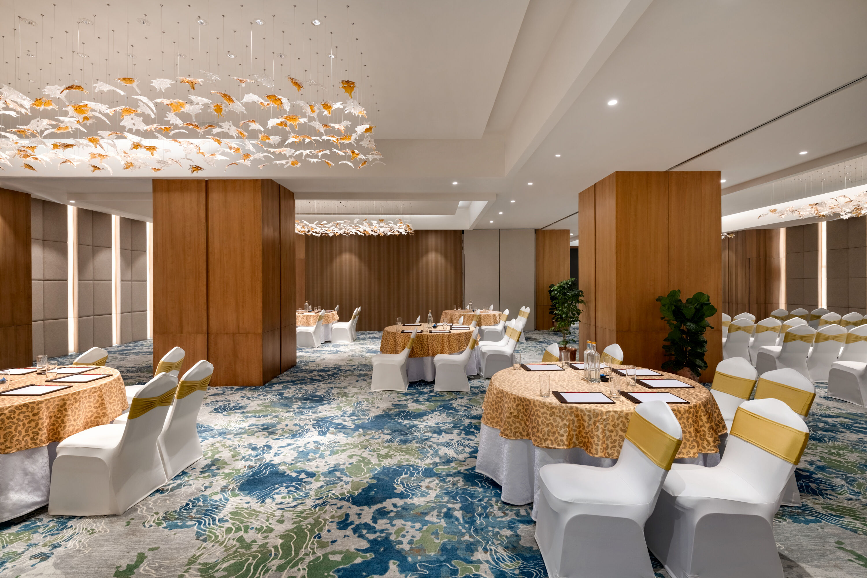 Meeting room banquet rounds at Ramada Encore by Wyndham Gurugram Dwarka Expressway in Gurugram, Other than US/Canada