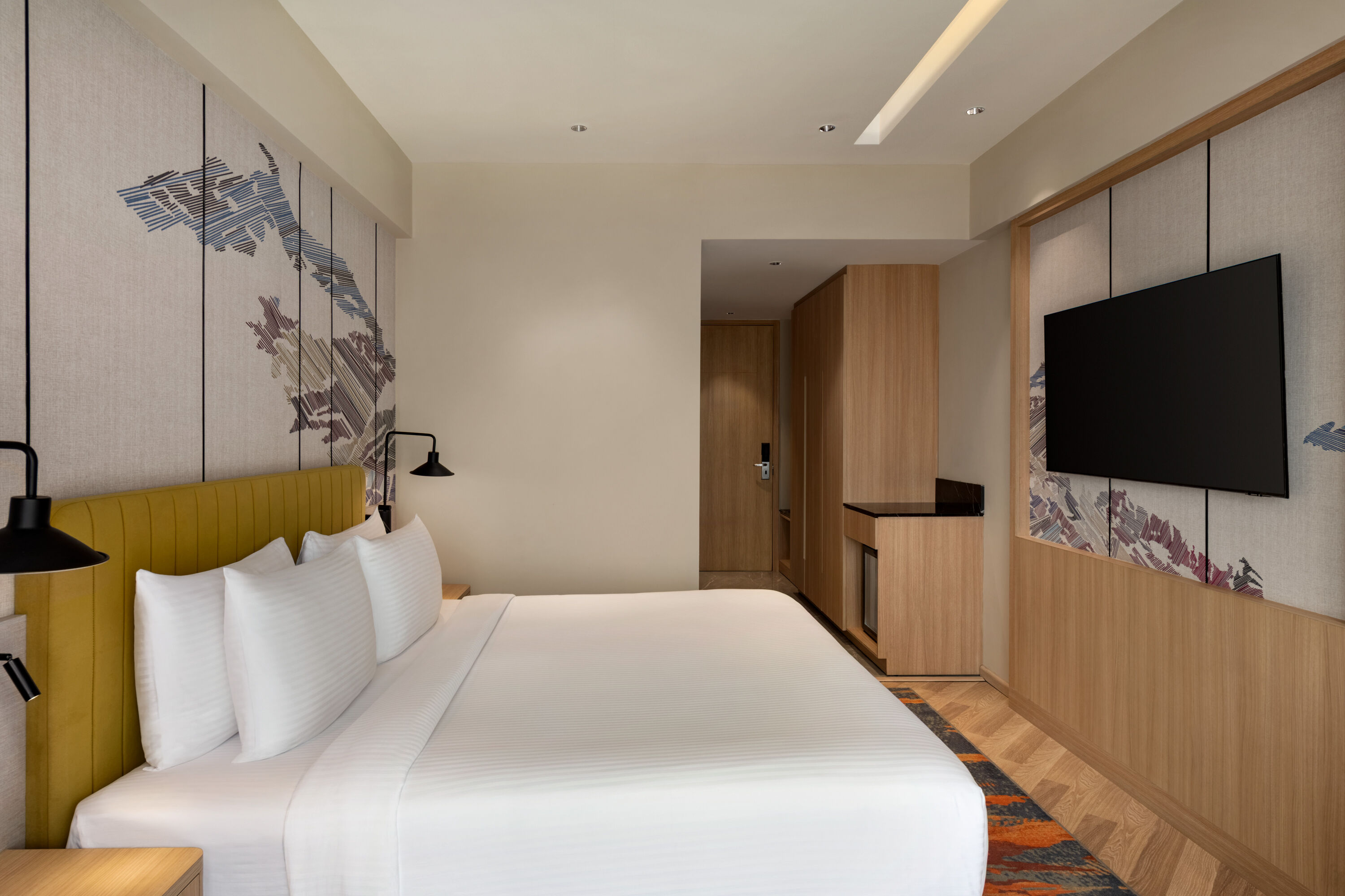 Guest room at the Ramada Encore by Wyndham Gurugram Dwarka Expressway in Gurugram, Other than US/Canada