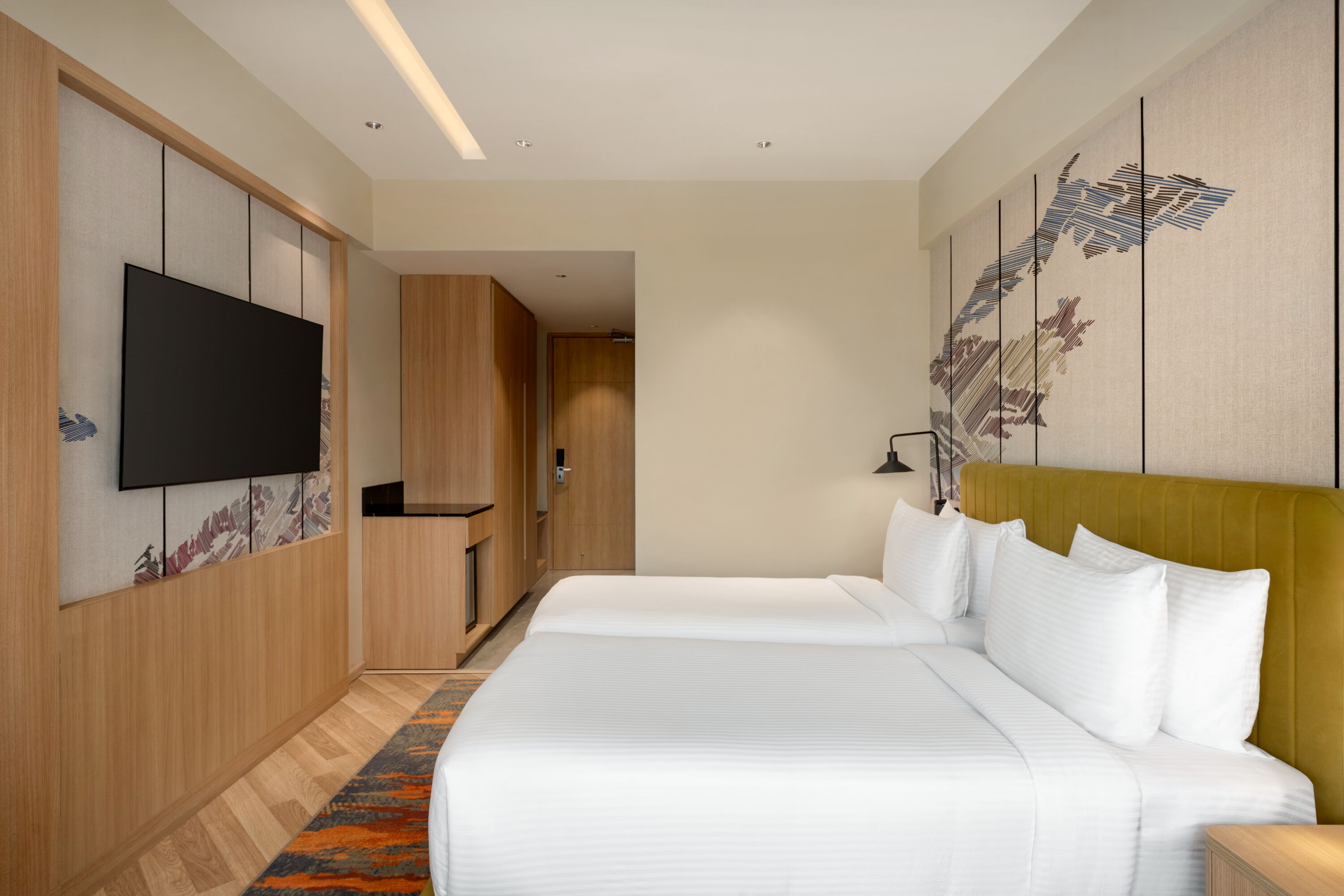 Guest room at the Ramada Encore by Wyndham Gurugram Dwarka Expressway in Gurugram, Other than US/Canada