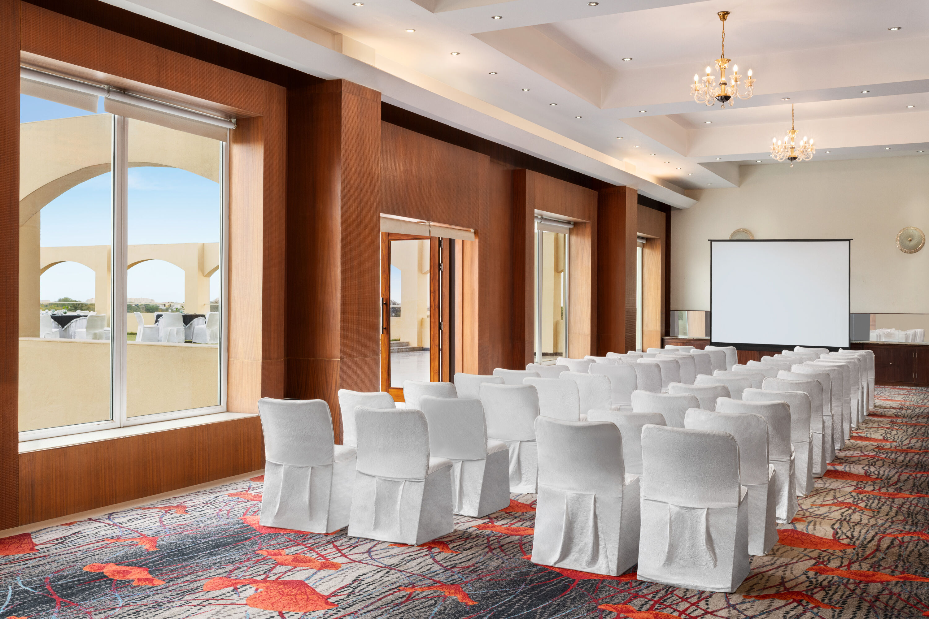 Meeting room banquet rounds at Ramada by Wyndham Jaipur Jaisinghpura in Jaipur, Other than US/Canada