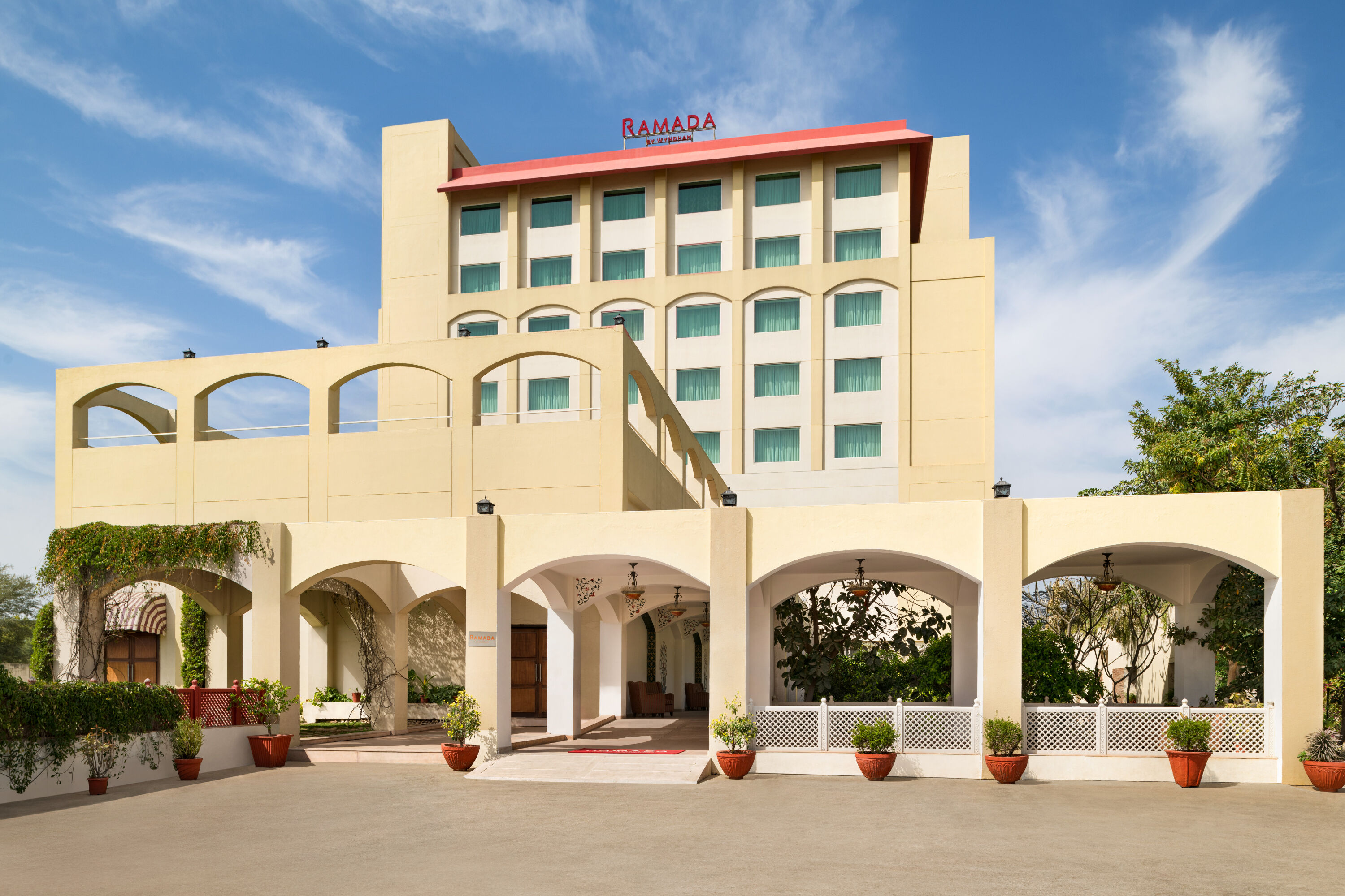 Exterior of Ramada by Wyndham Jaipur Jaisinghpura hotel in Jaipur, Other than US/Canada