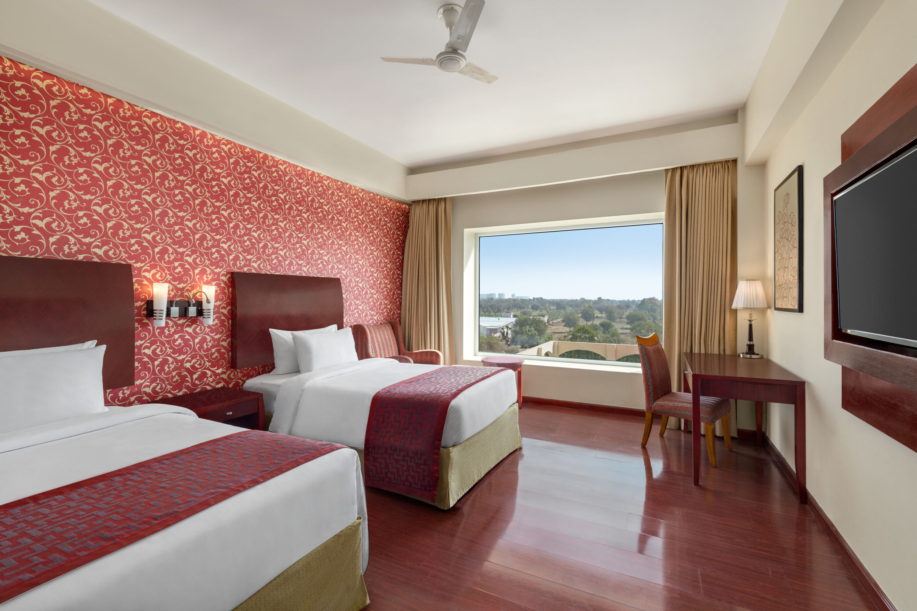 Guest room at the Ramada by Wyndham Jaipur Jaisinghpura in Jaipur, Other than US/Canada