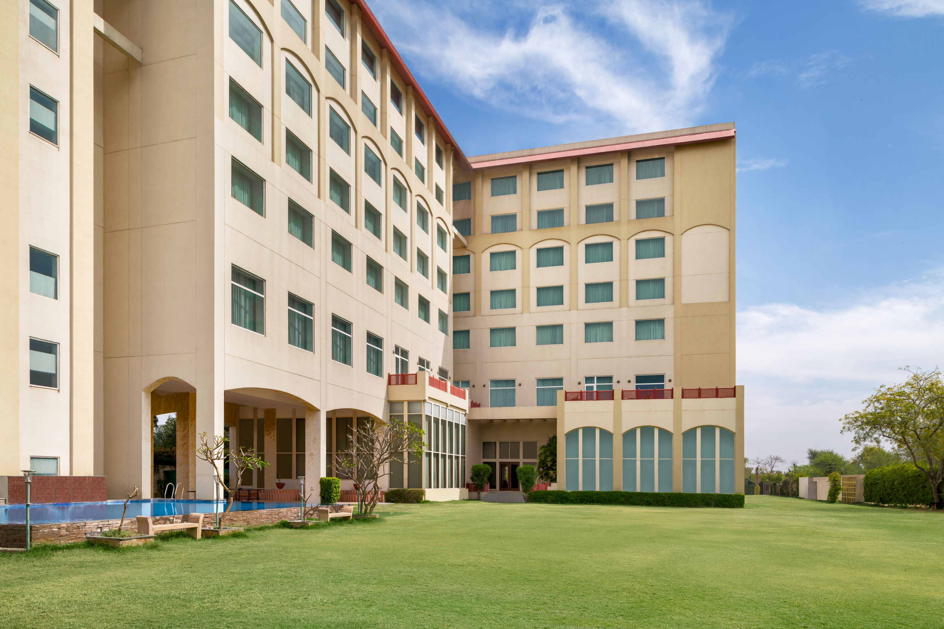 Side Exterior Image of Ramada by Wyndham Jaipur Jaisinghpura hotel in Jaipur, Other than US/Canada