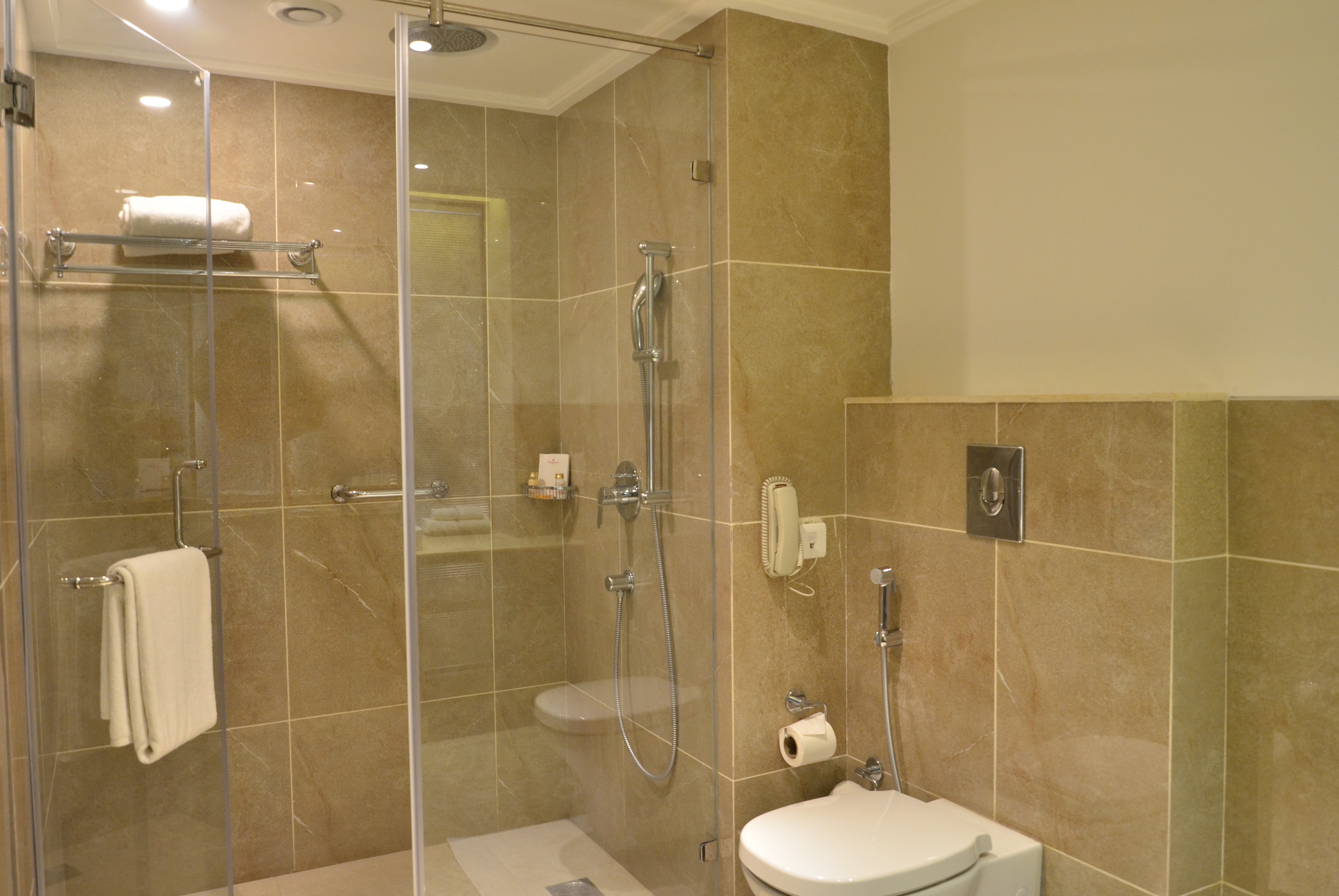 Guest room bath at the Ramada by Wyndham Kasauli in Kasauli, Other than US/Canada