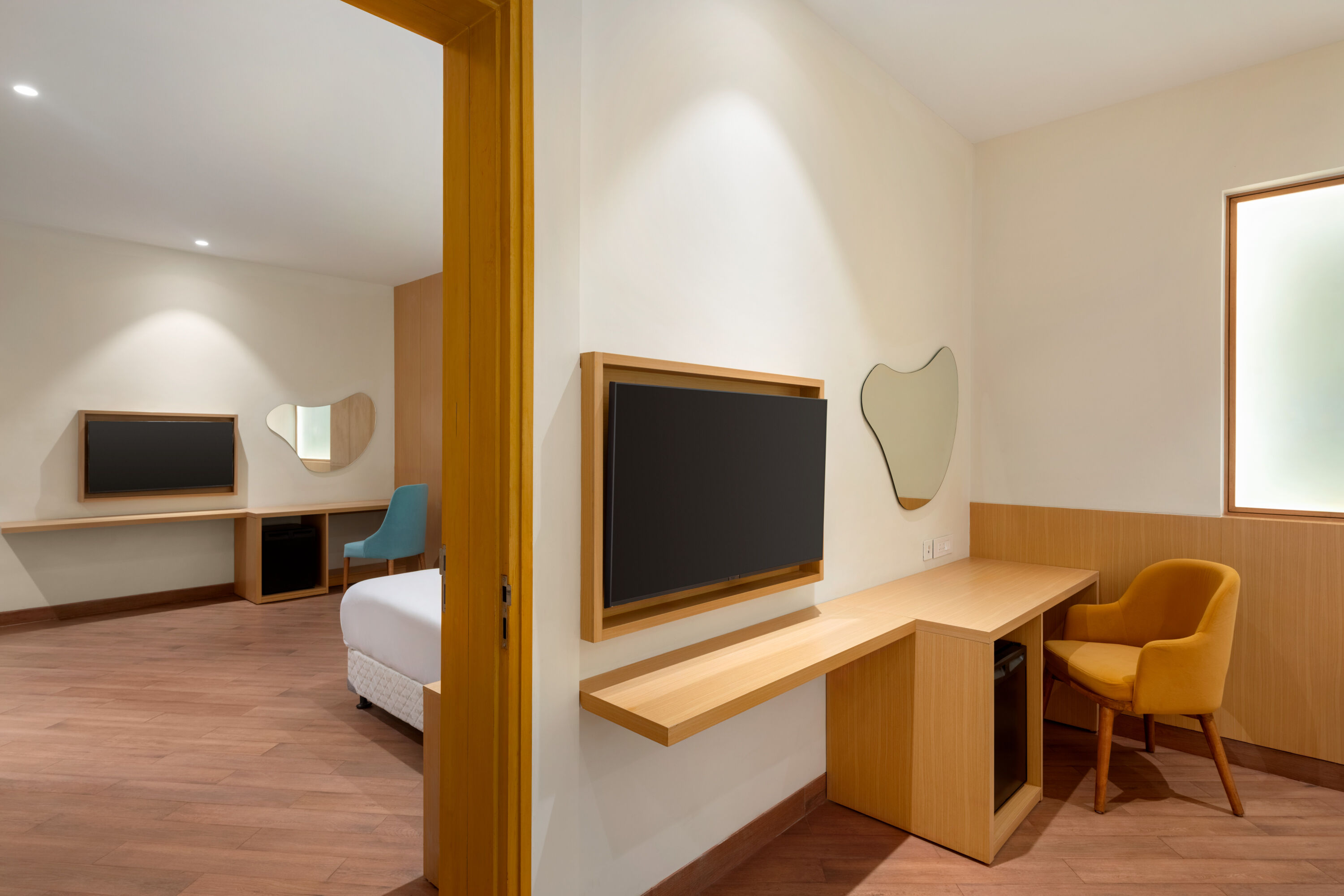 Guest room at the Ramada Encore by Wyndham Lucknow Airport in Lucknow, Other than US/Canada