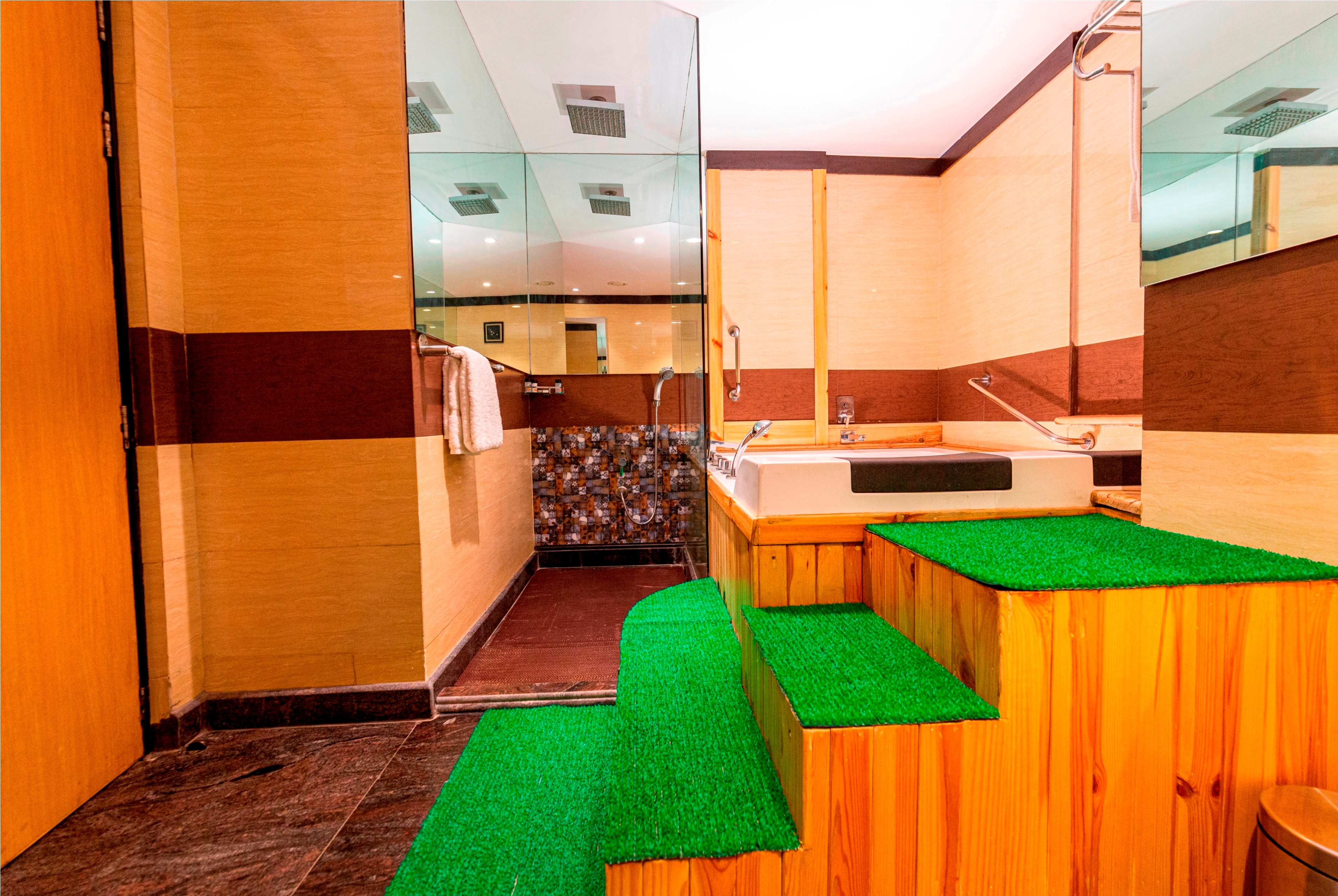 Guest room bath at the Ramada by Wyndham Neemrana in Shahjahanpur, Other than US/Canada