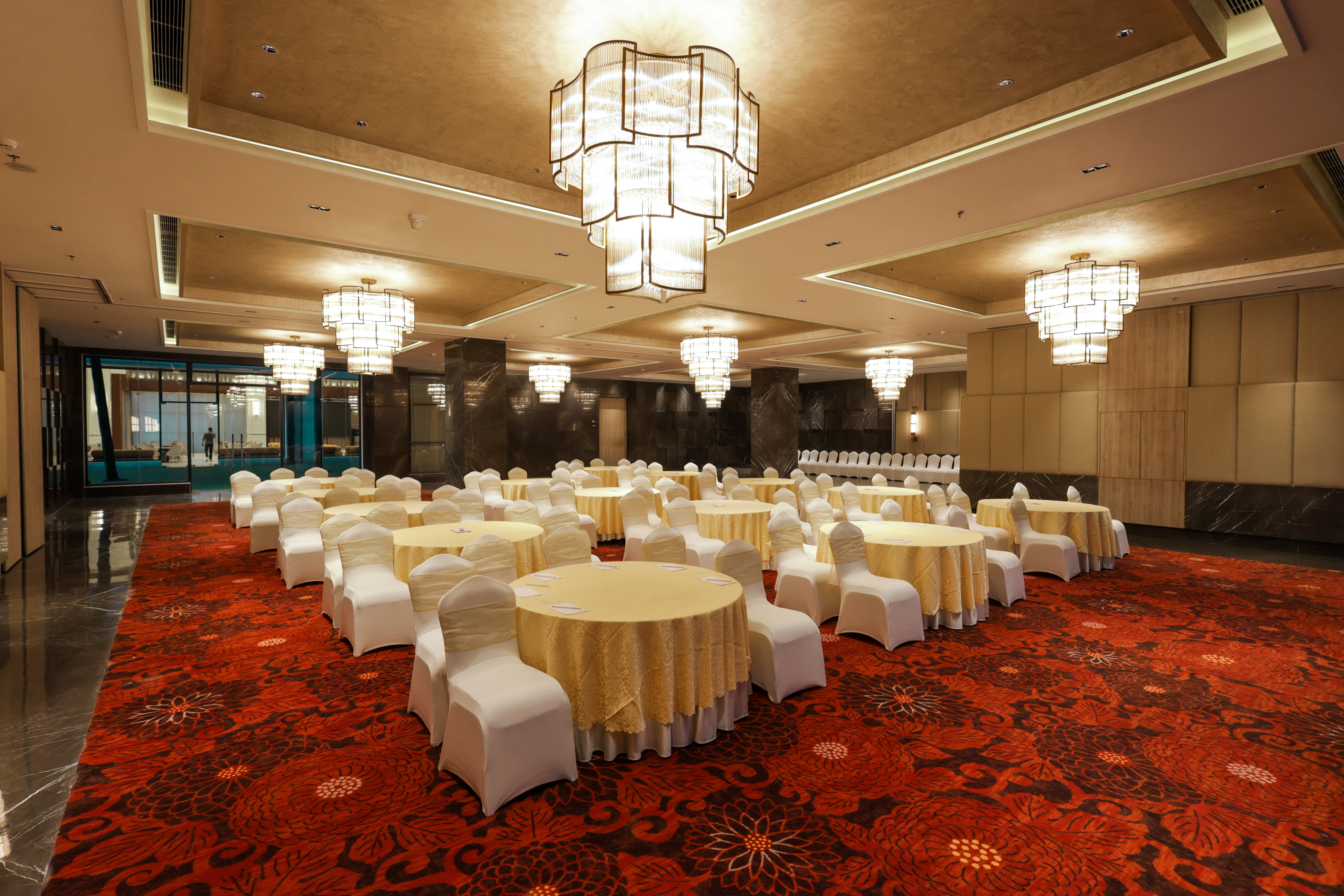 Meeting room banquet rounds at Ramada by Wyndham Sonipat Murthal in Sonipat, Other than US/Canada