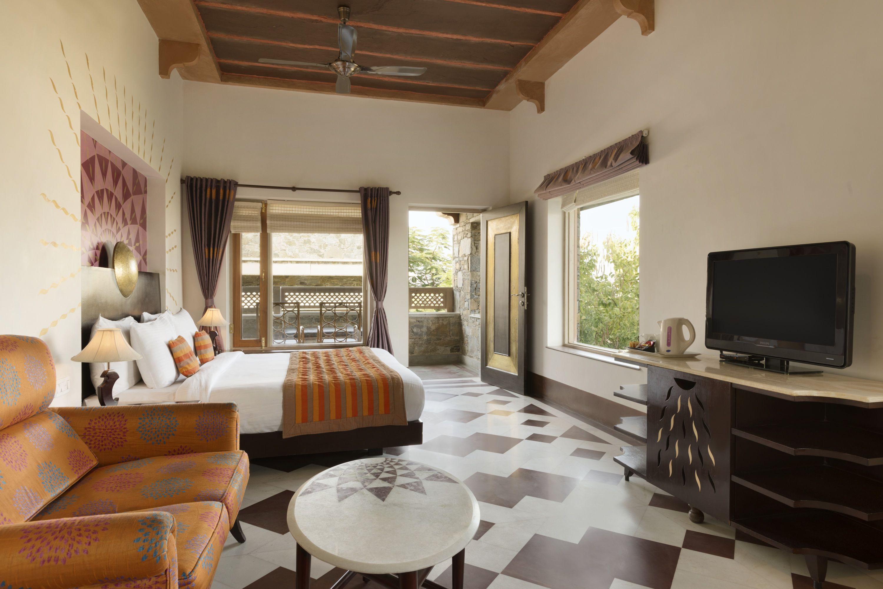 Guest room at the Ramada by Wyndham Udaipur Resort and Spa in Udaipur, Other than US/Canada