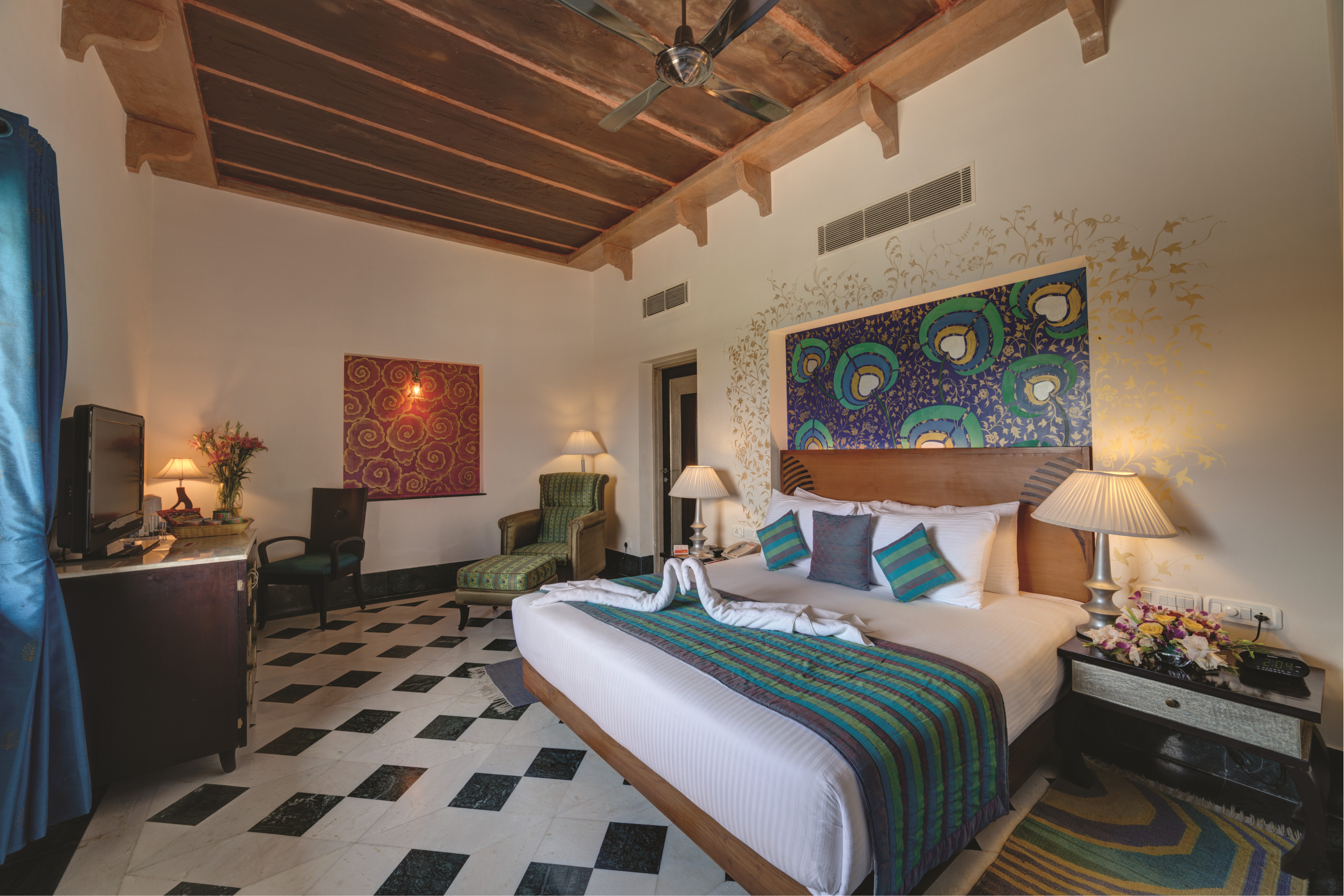 Guest room at the Ramada by Wyndham Udaipur Resort and Spa in Udaipur, Other than US/Canada