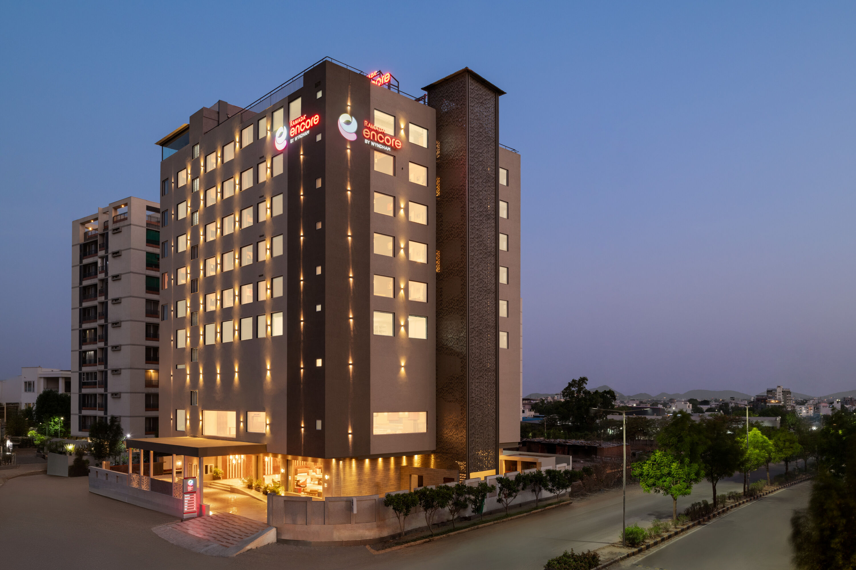 Exterior of Ramada Encore by Wyndham Udaipur Roopnagar hotel in Udaipur, Other than US/Canada