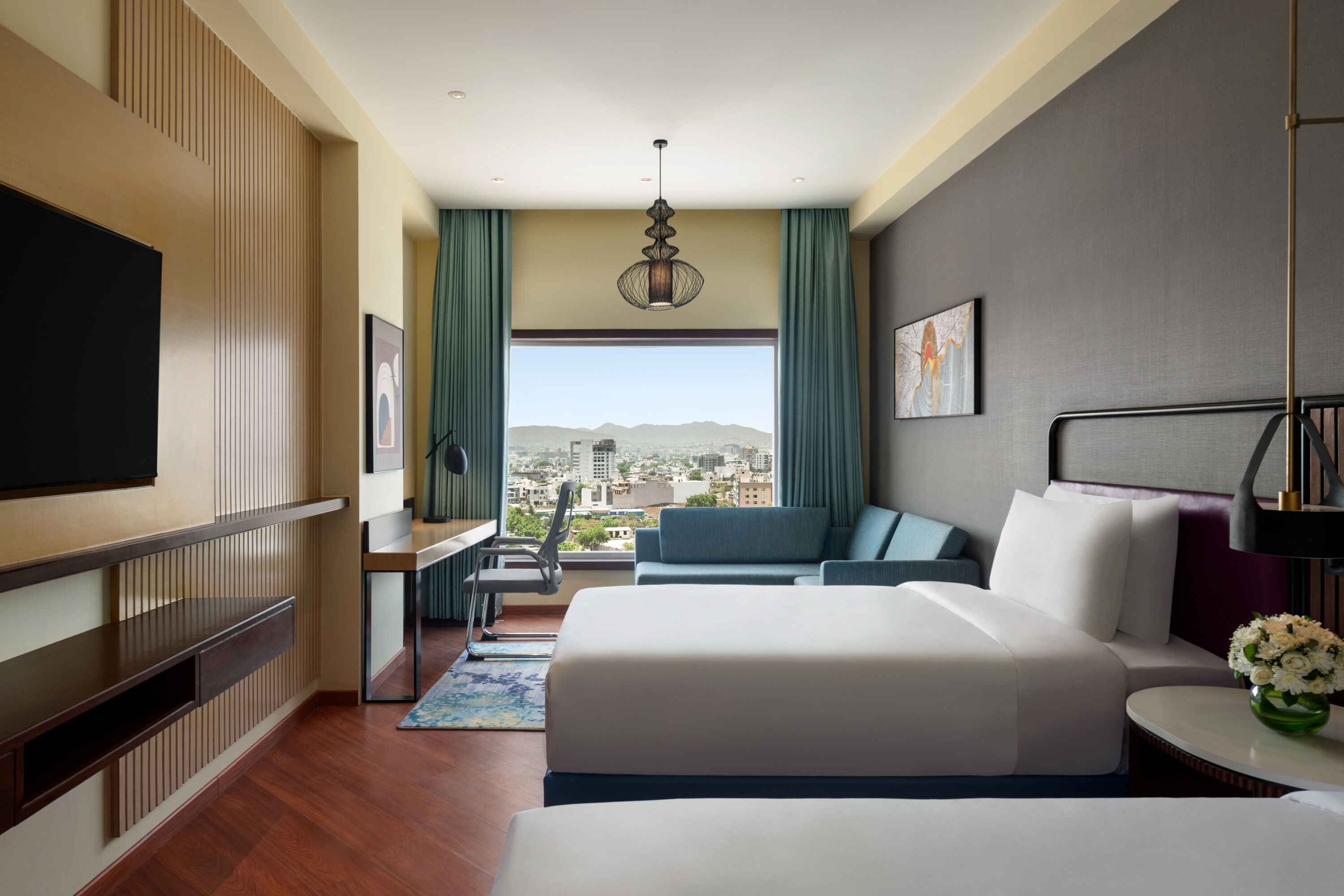 Guest room at the Ramada Encore by Wyndham Udaipur Roopnagar in Udaipur, Other than US/Canada