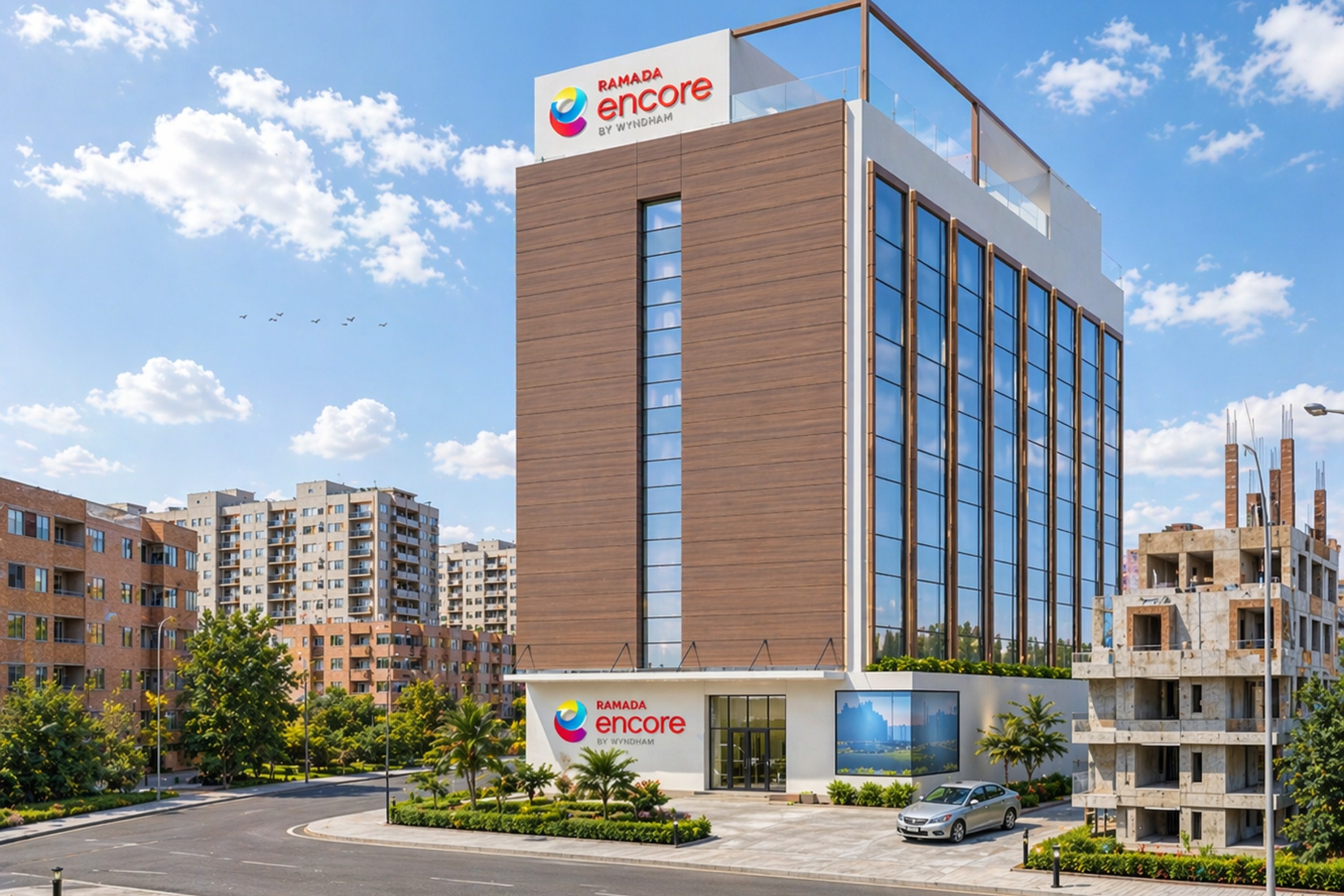 Exterior of Ramada Encore by Wyndham Vrindavan Rukmani Vihar hotel in Vrindavan, Other than US/Canada