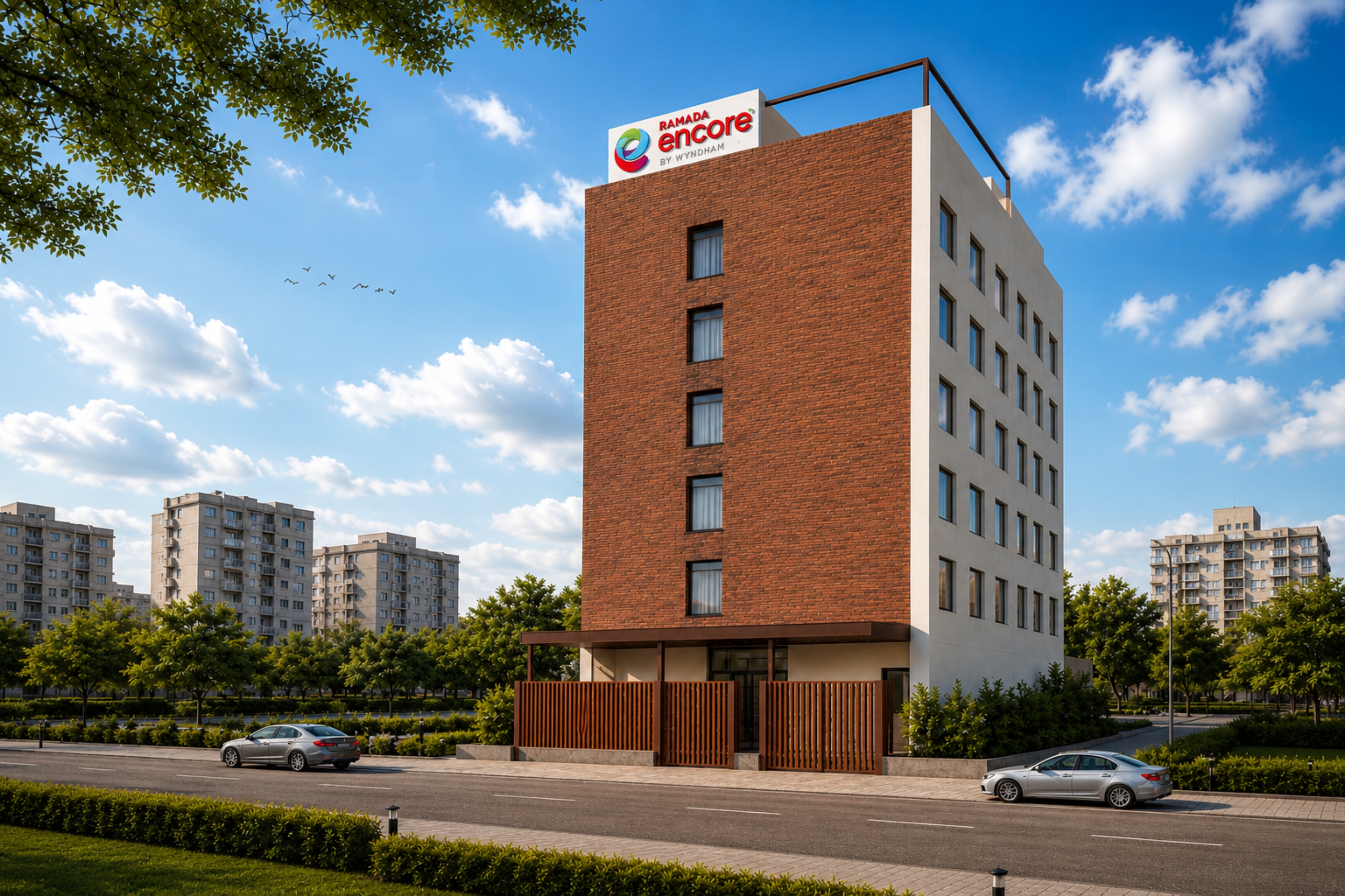Exterior of Ramada Encore by Wyndham Vrindavan Rukmani Vihar hotel in Vrindavan, Other than US/Canada