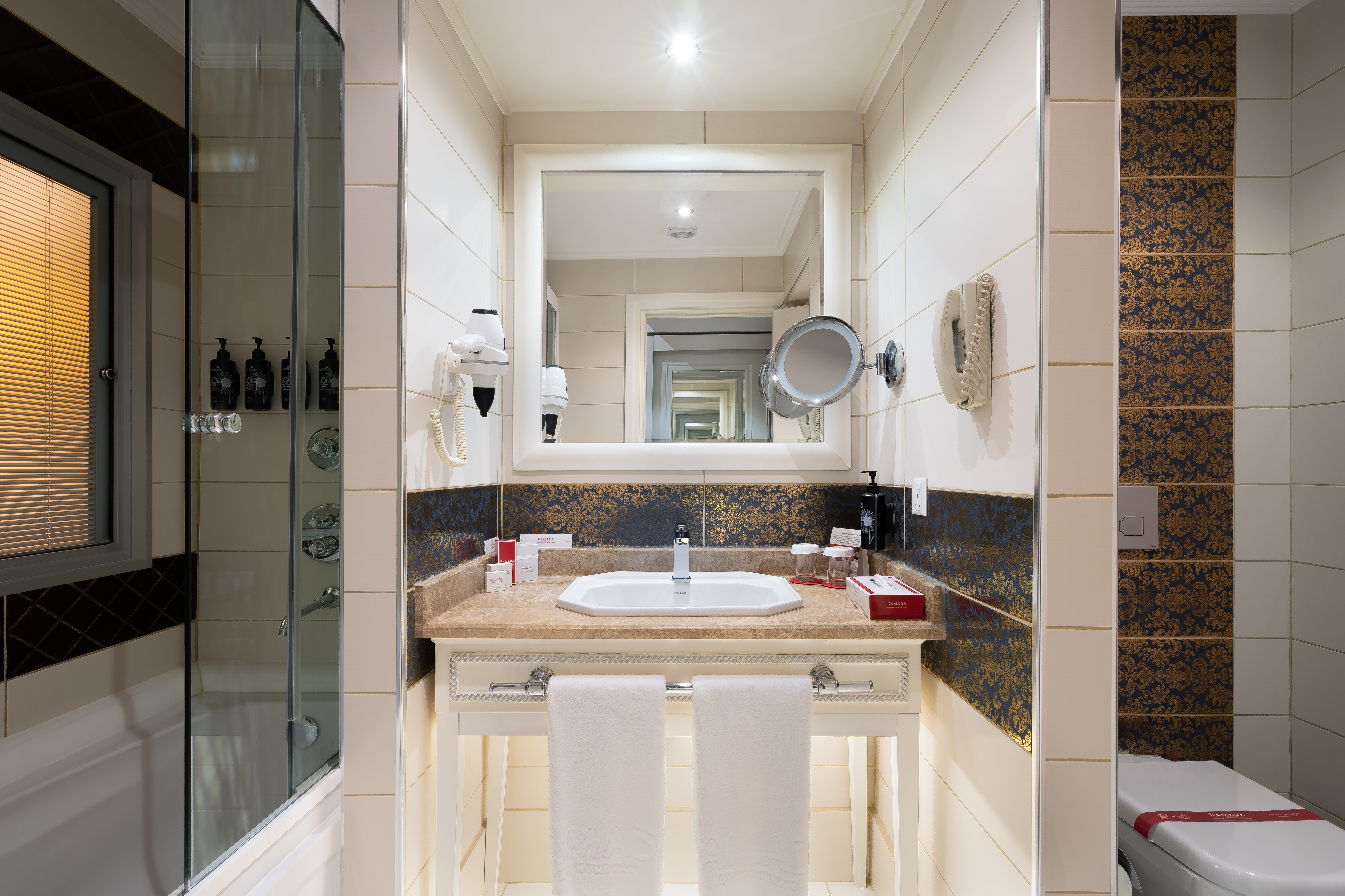 Guest room bath at the Ramada by Wyndham Sulaymaniyah Salim Street in Sulaymaniyah, Other than US/Canada