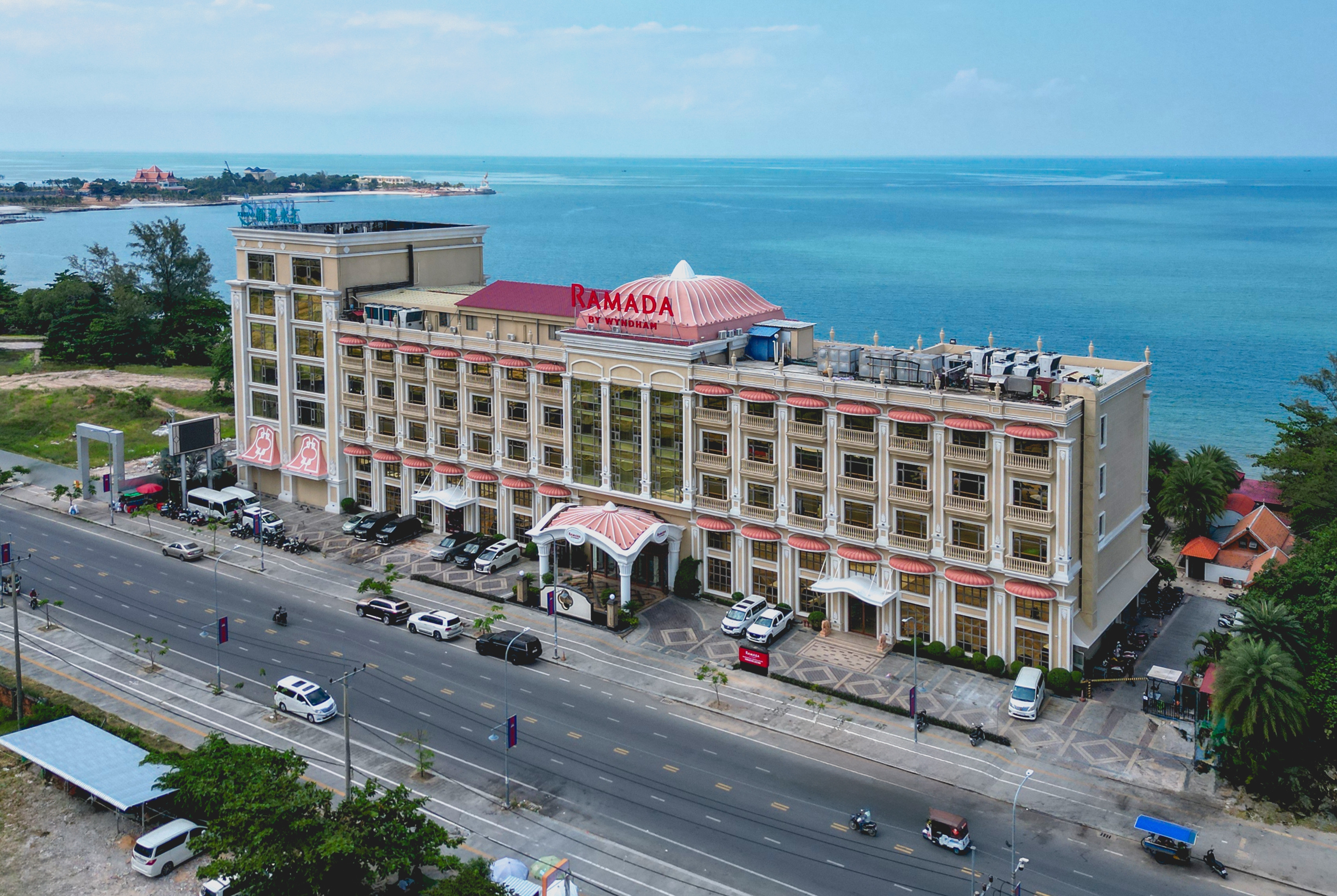 Aerial View of Ramada by Wyndham Sihanoukville Xinhaohui Palace hotel in Sihanoukville, Other than US/Canada