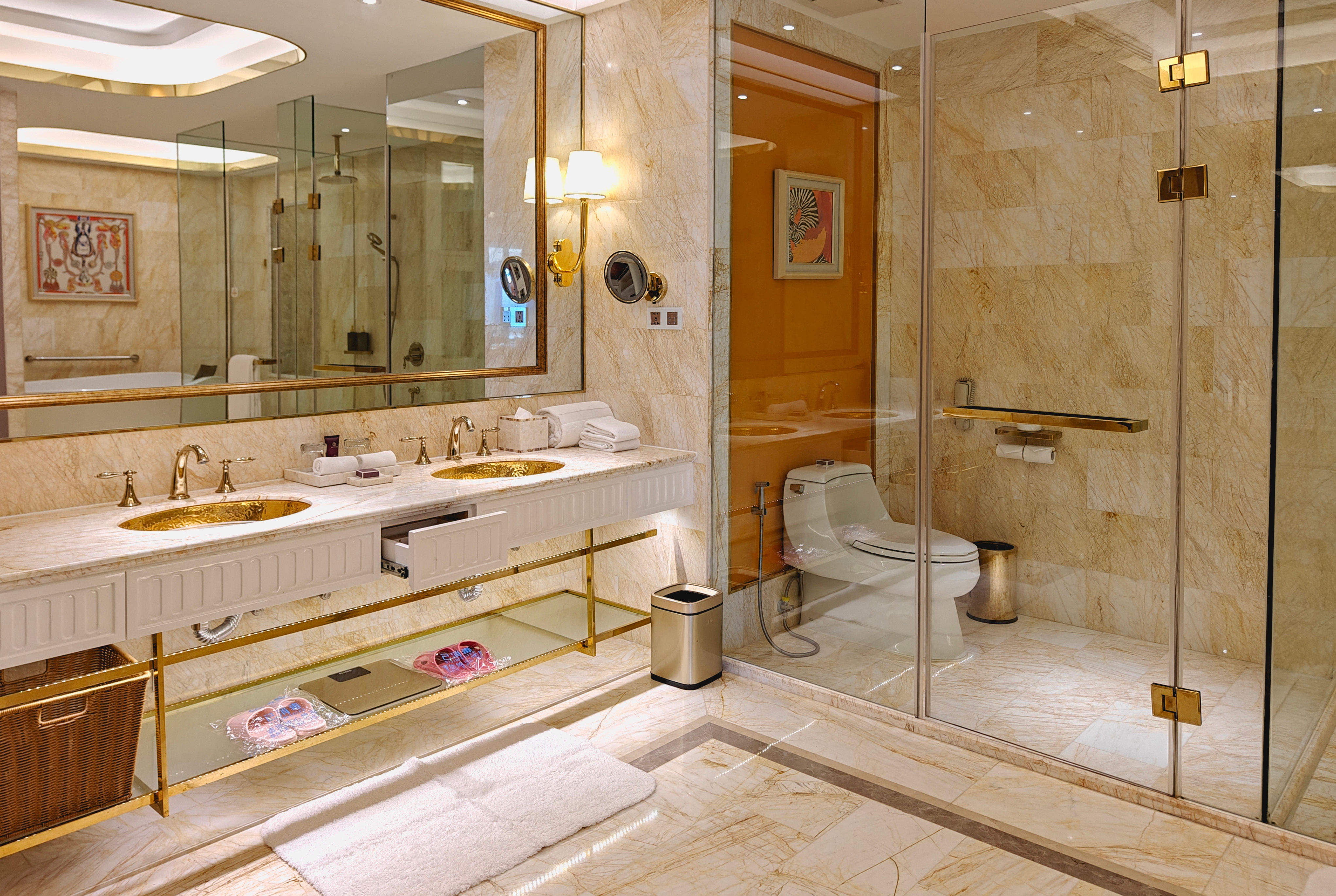 Guest room bath at the Ramada by Wyndham Sihanoukville Xinhaohui Palace in Sihanoukville, Other than US/Canada