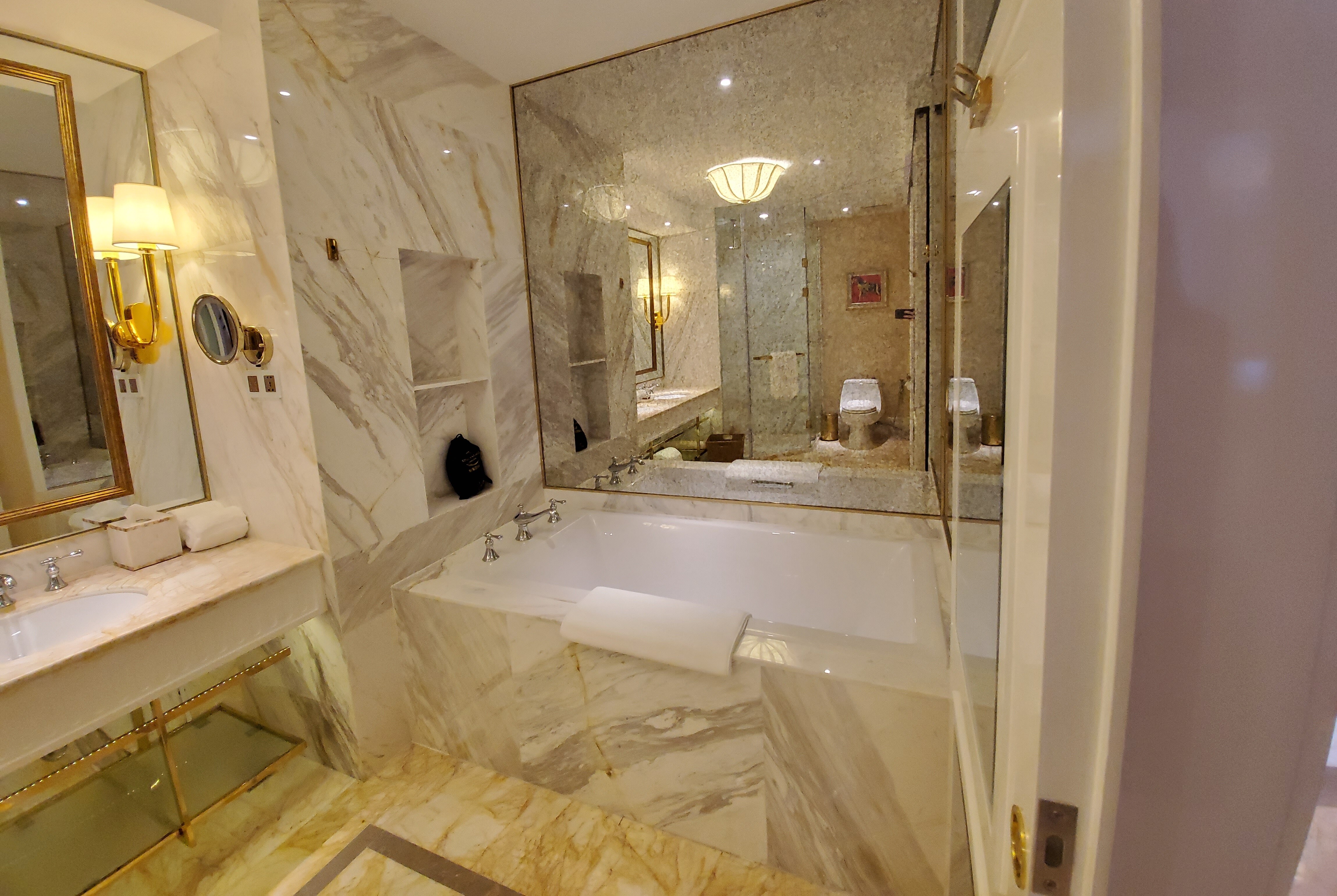 Guest room bath at the Ramada by Wyndham Sihanoukville Xinhaohui Palace in Sihanoukville, Other than US/Canada