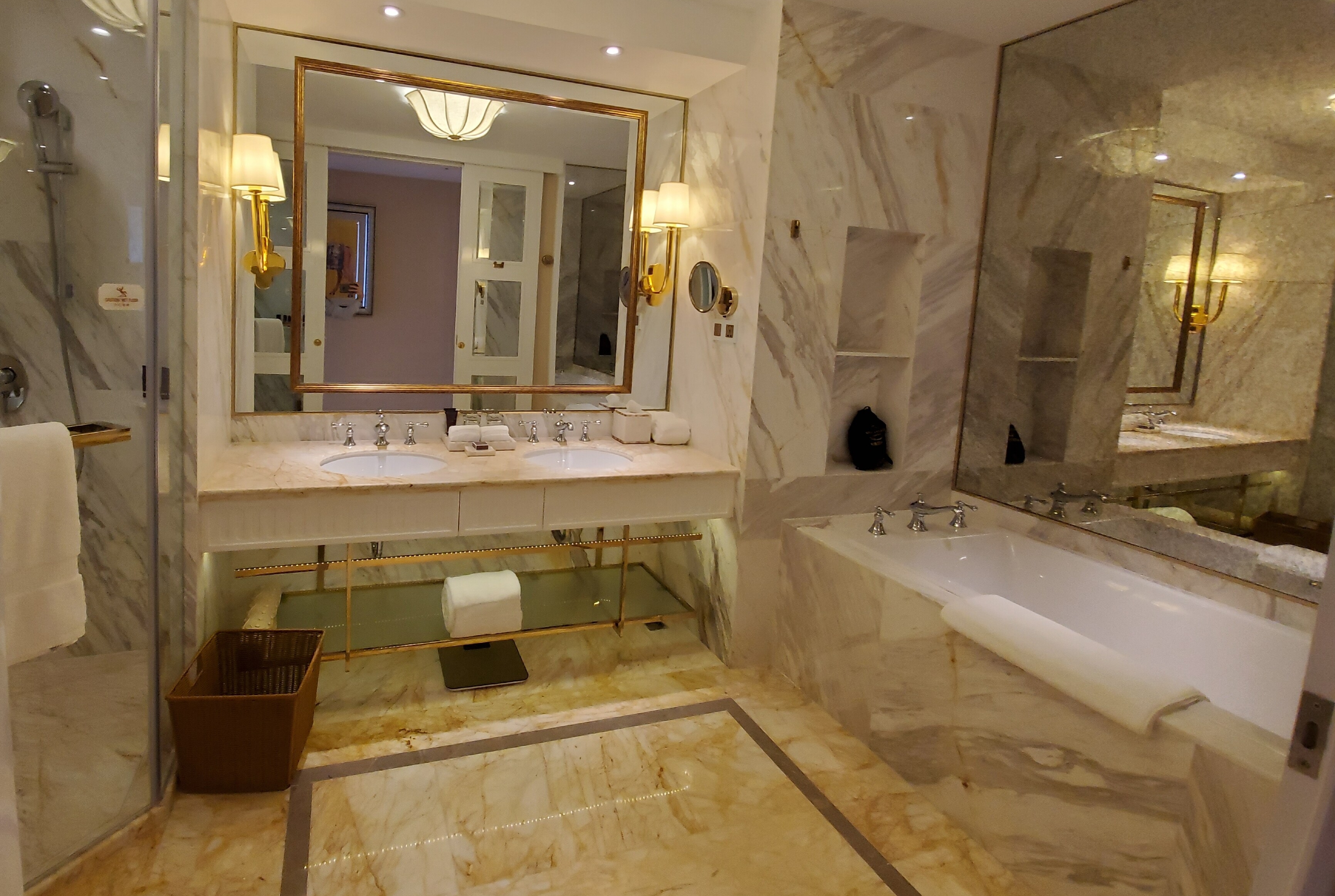 Guest room bath at the Ramada by Wyndham Sihanoukville Xinhaohui Palace in Sihanoukville, Other than US/Canada