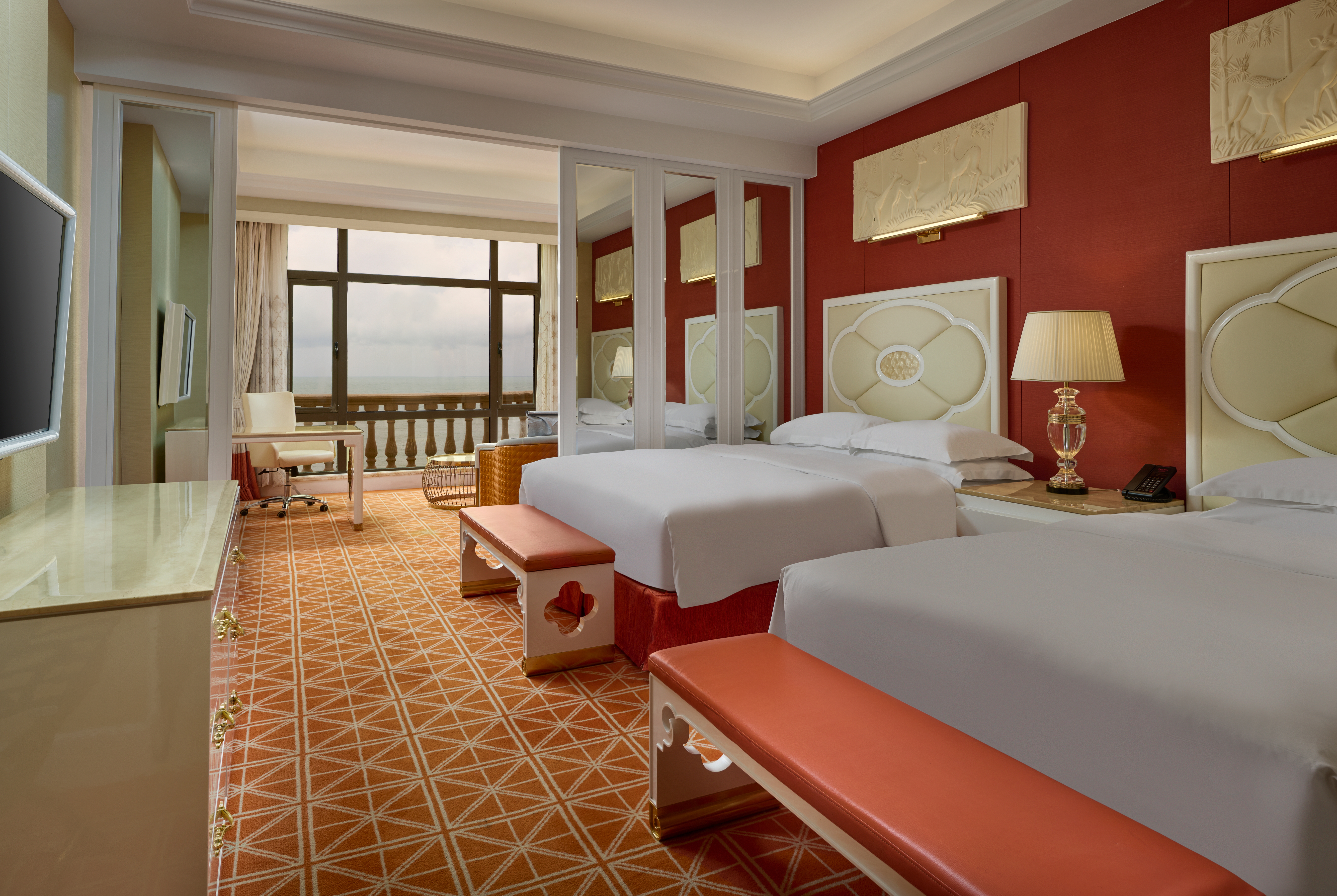 Guest room at the Ramada by Wyndham Sihanoukville Xinhaohui Palace in Sihanoukville, Other than US/Canada