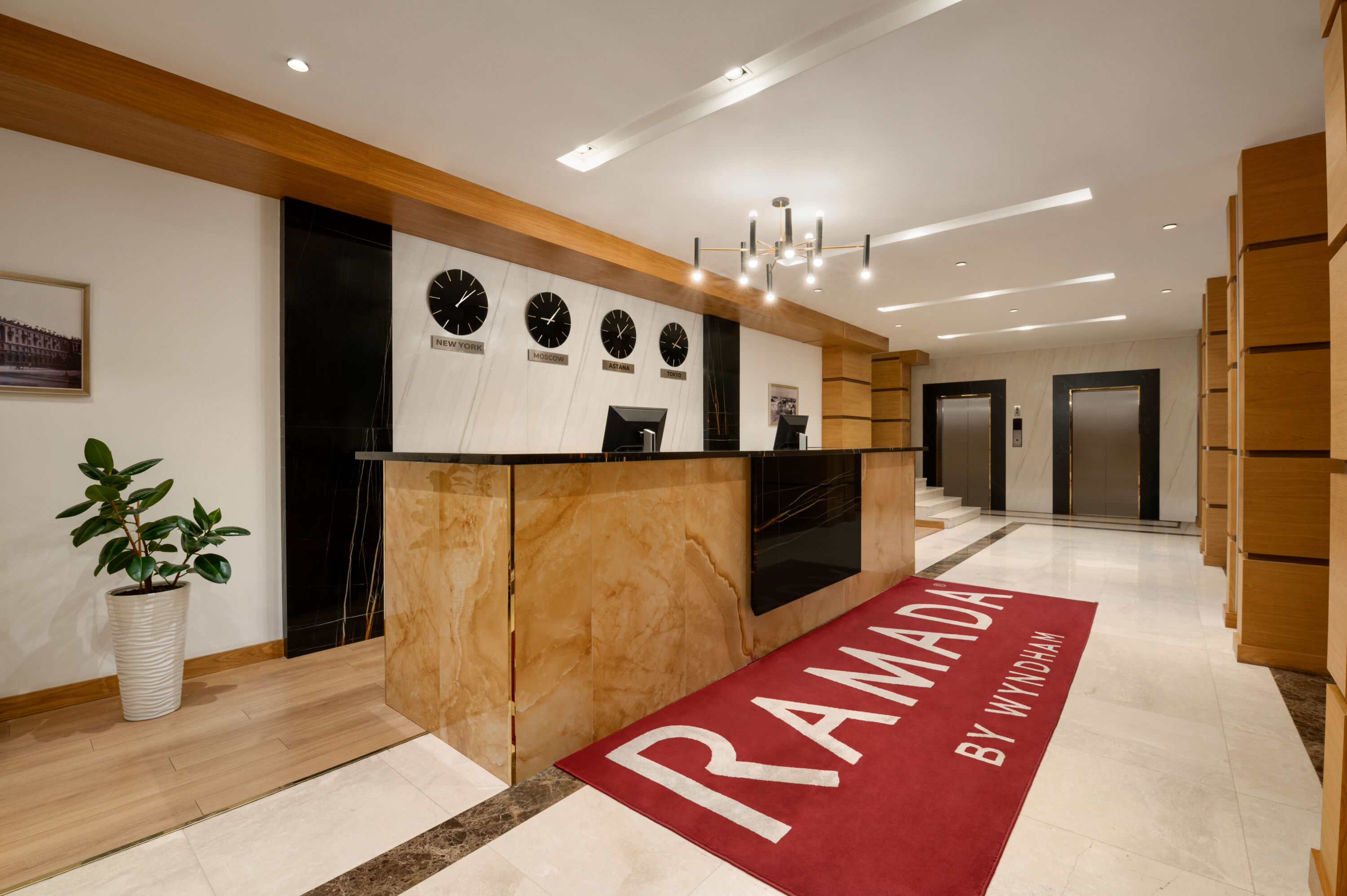 Ramada by Wyndham Astana reception in Nur-Sultan, Other than US/Canada