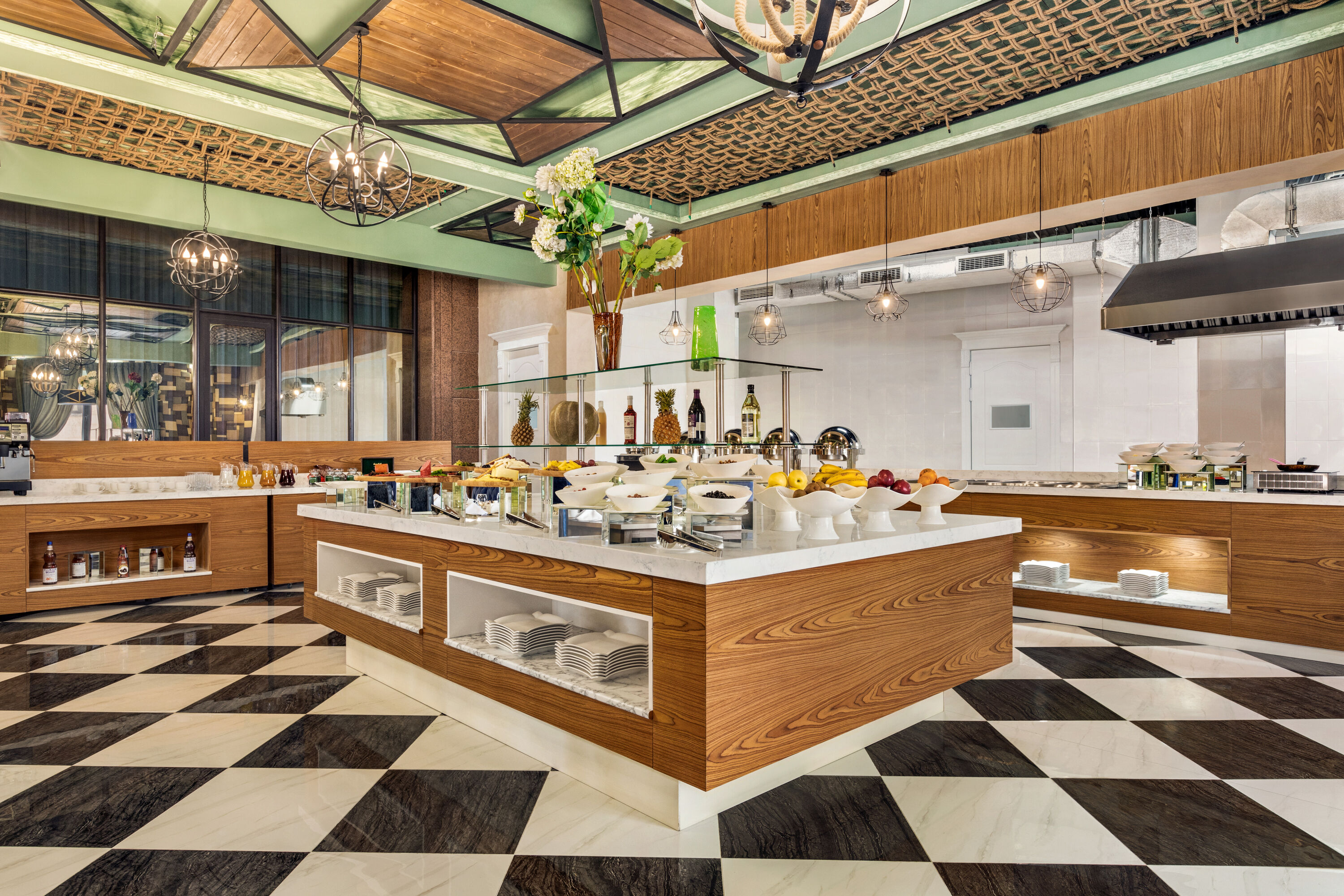 Ramada by Wyndham Shymkent restaurant breakfast area with seating in Shymkent, Other than US/Canada