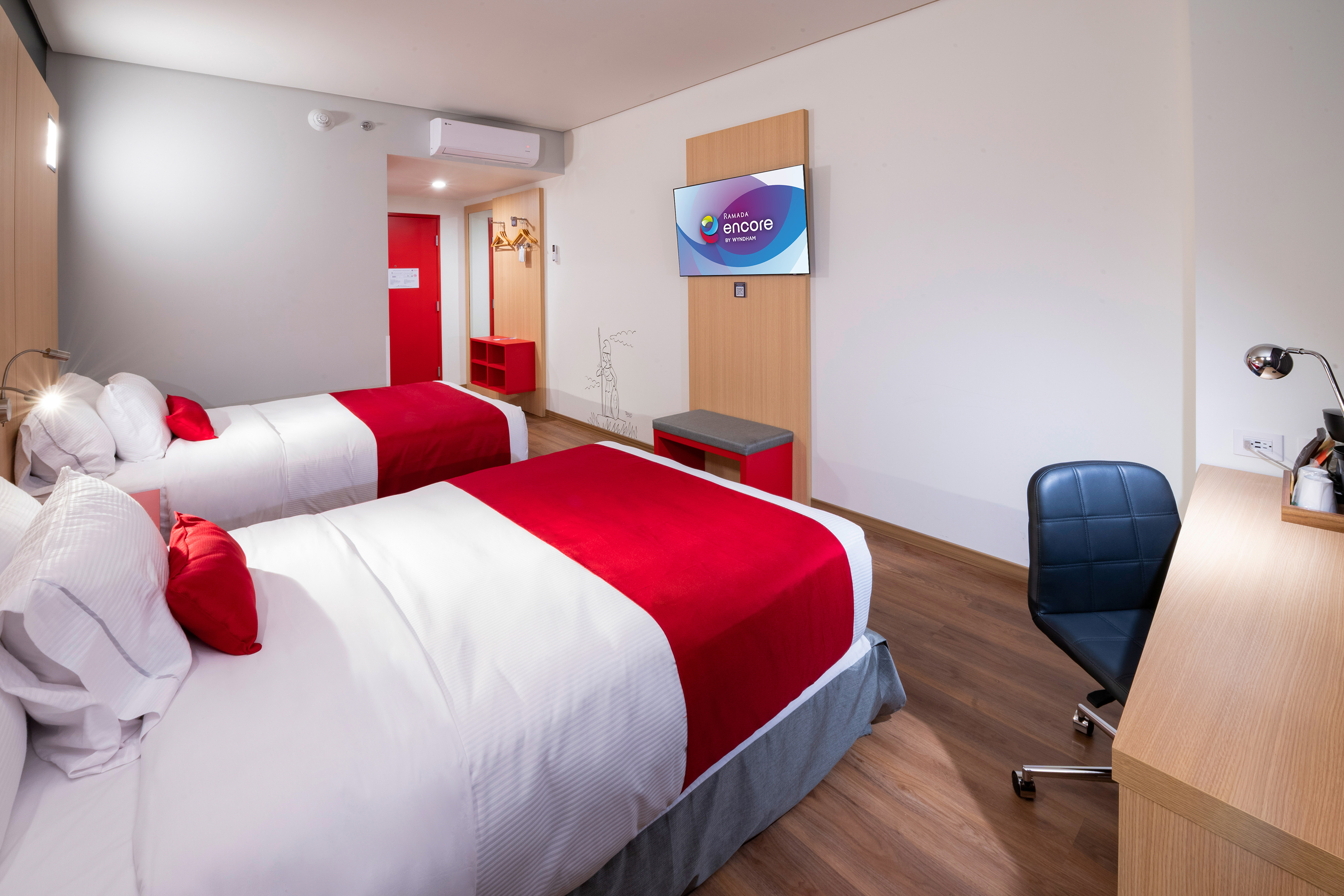 Guest room at the Ramada Encore by Wyndham Guadalajara Aeropuerto in Guadalajara, Other than US/Canada