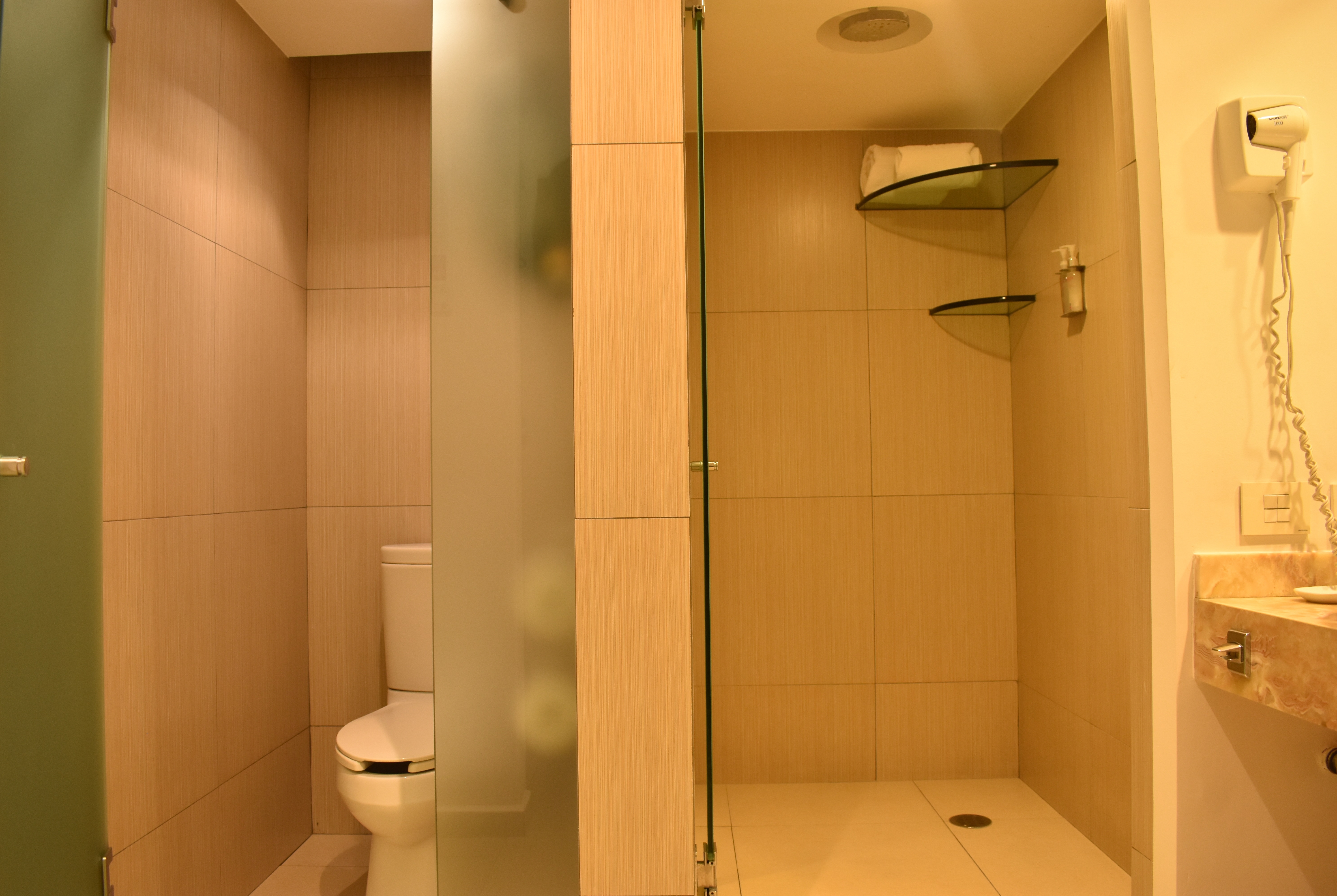 Guest room bath at the Ramada by Wyndham Mexico City Santa Fe in Mexico City, Other than US/Canada