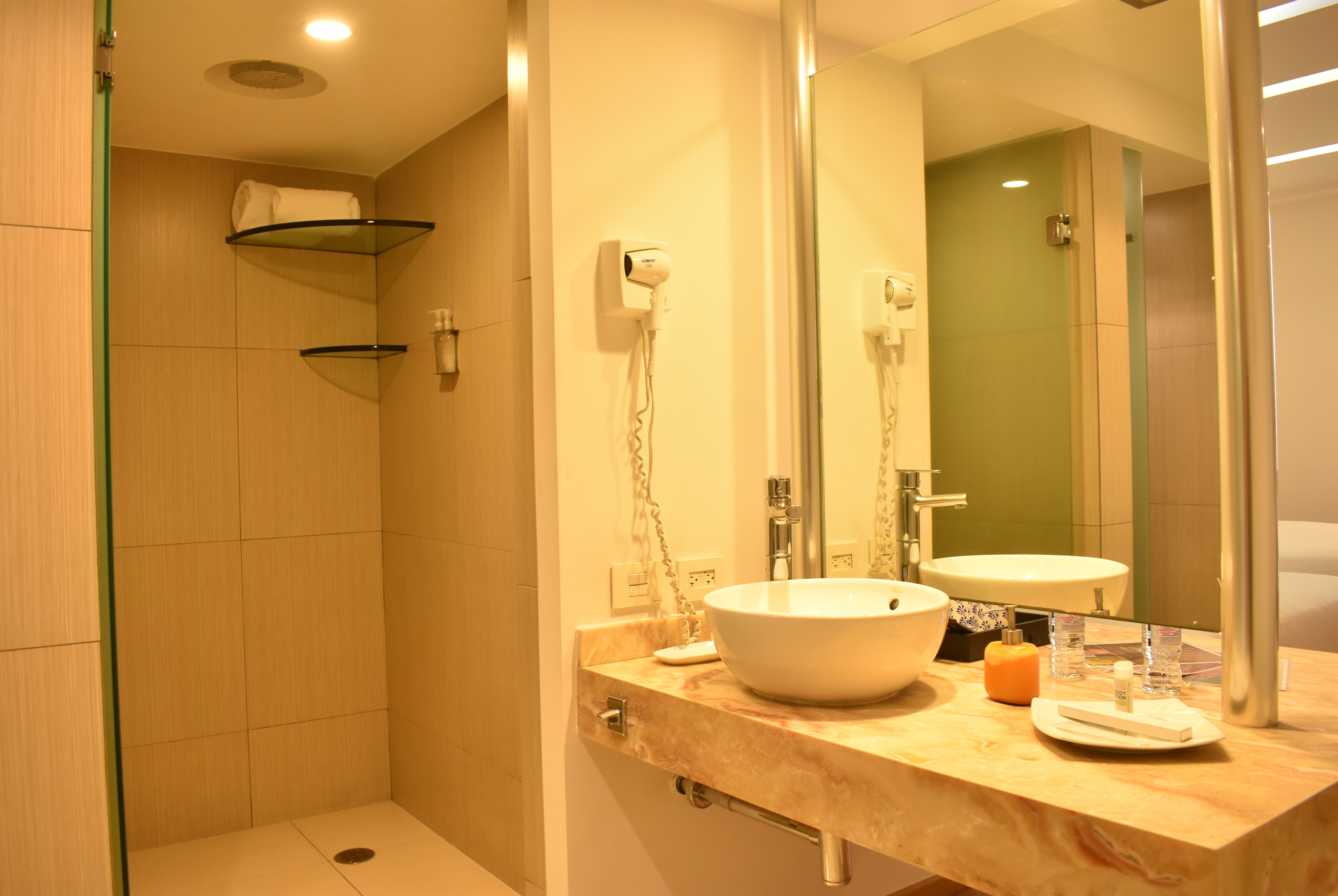 Guest room bath at the Ramada by Wyndham Mexico City Santa Fe in Mexico City, Other than US/Canada