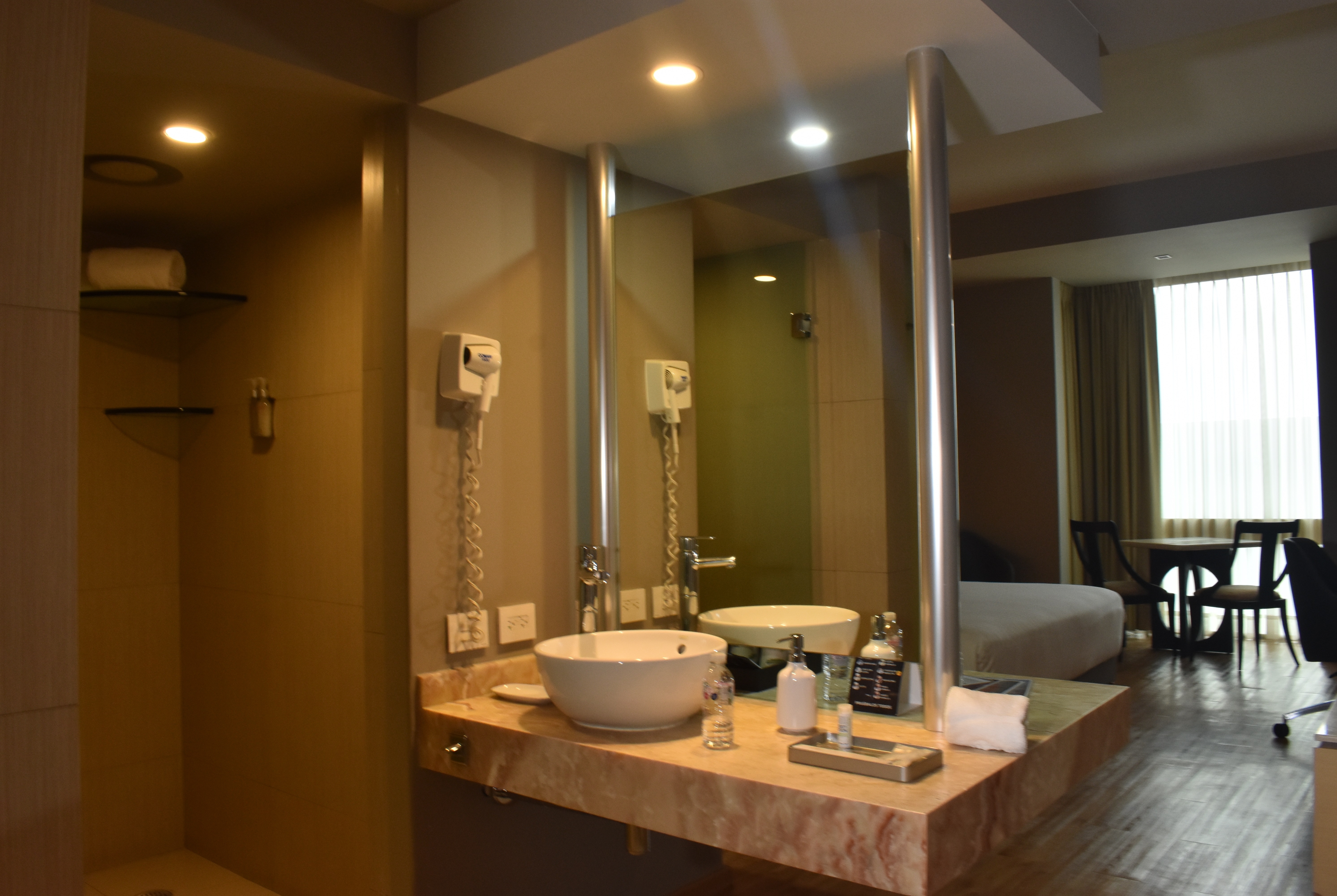 Guest room bath at the Ramada by Wyndham Mexico City Santa Fe in Mexico City, Other than US/Canada