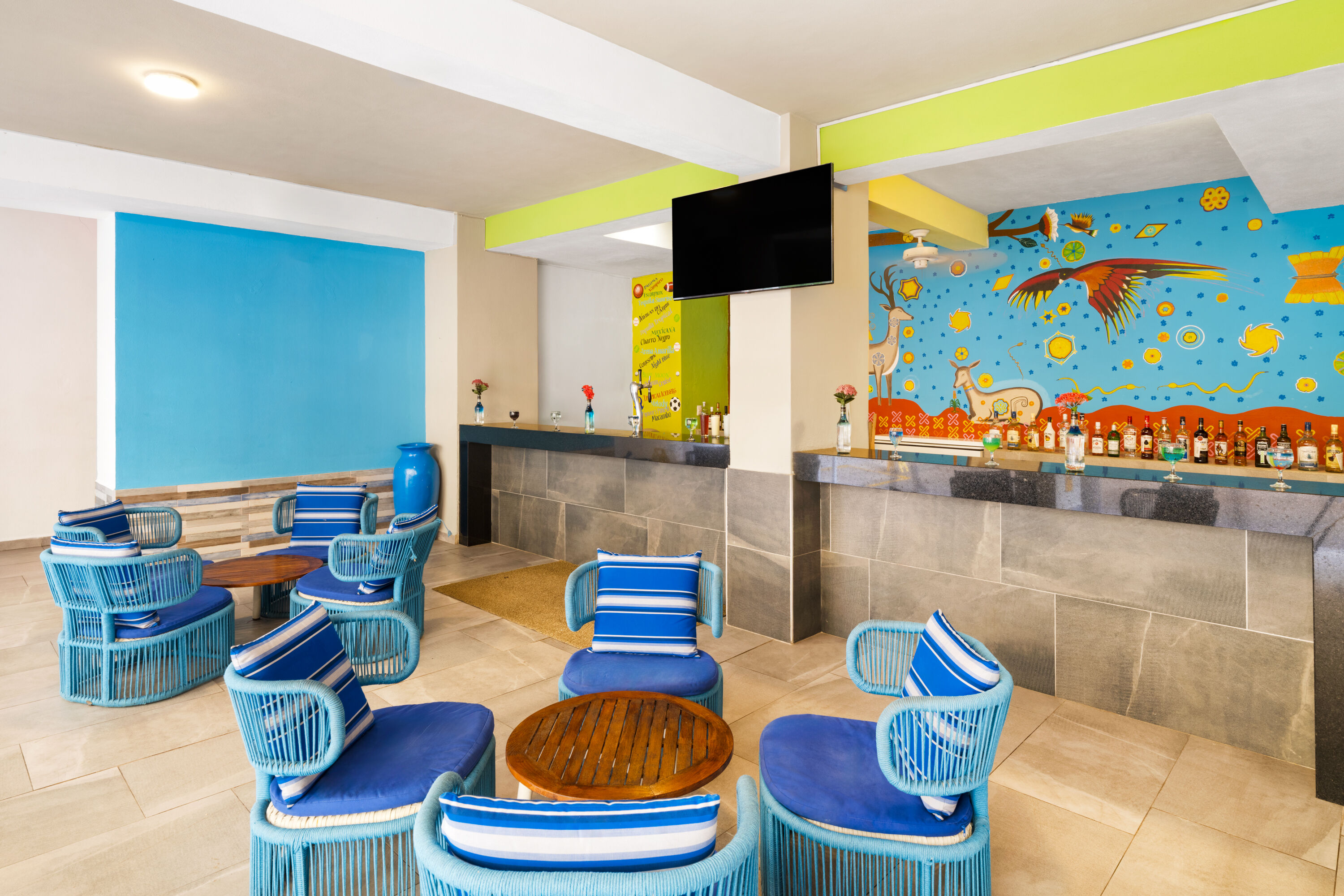 Pool bar at the Decameron Isla Coral Guayabitos Ramada All Inclusive Resort in Rincon de Guayabitos, Other than US/Canada