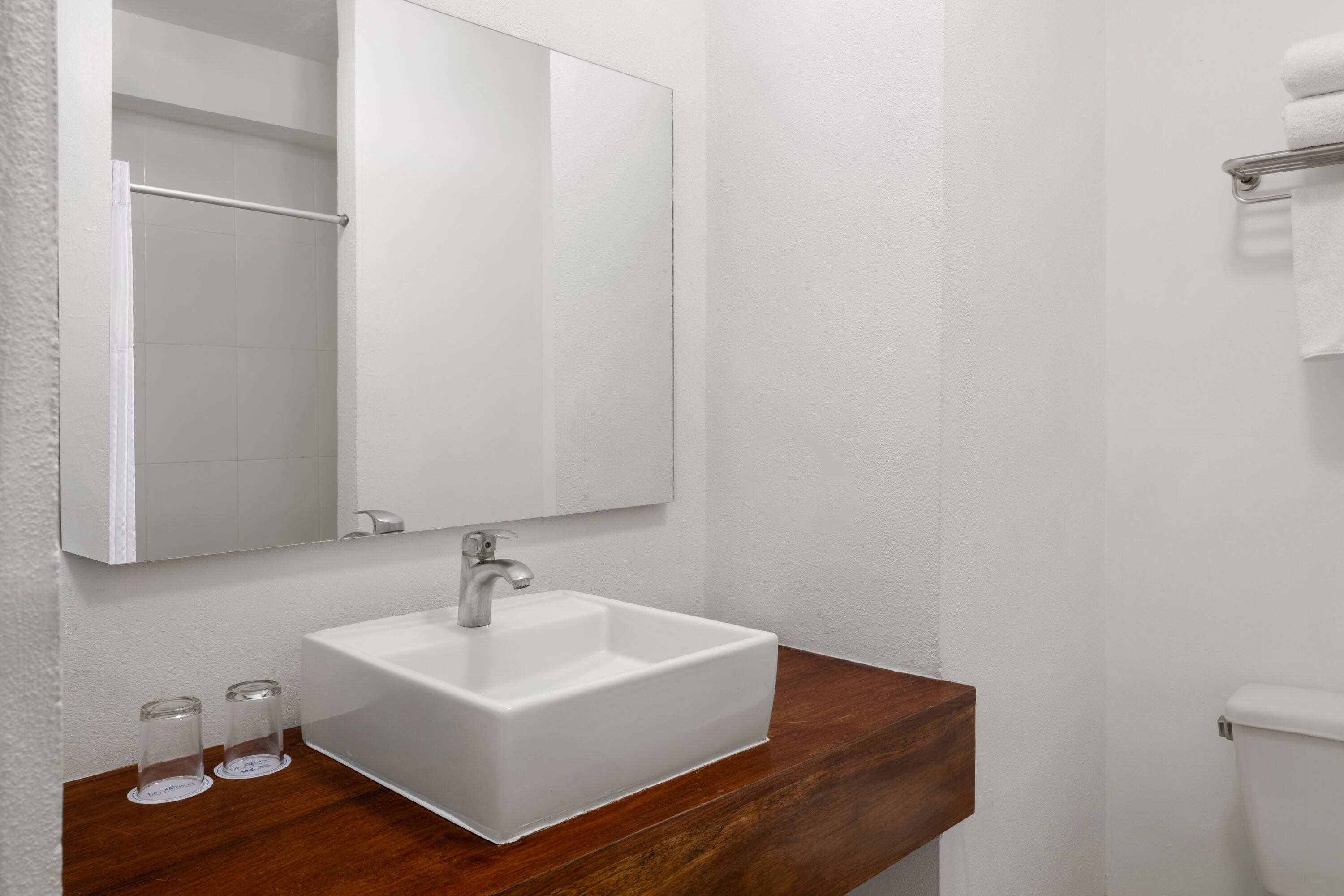 Guest room bath at the Decameron La Marina Guayabitos, Ramada All Inclusive Resort in Rincon de Guayabitos, Other than US/Canada