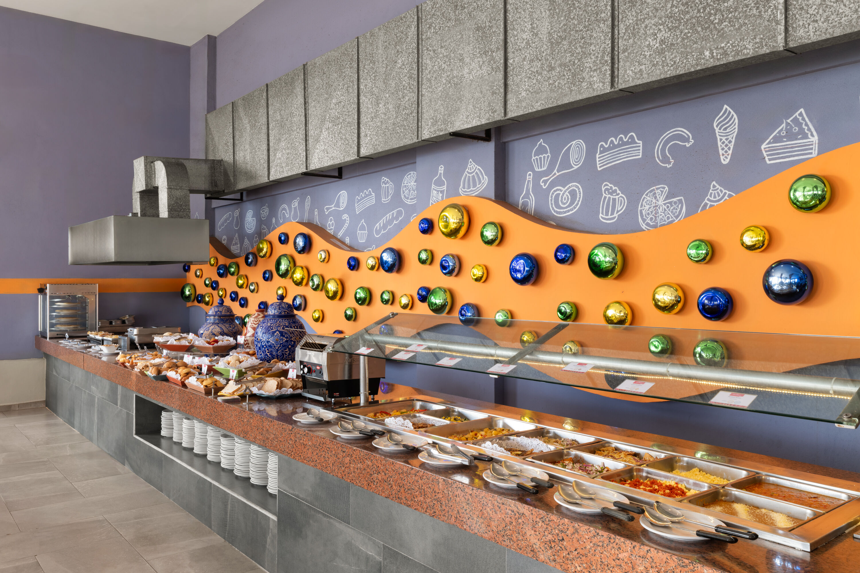 Decameron La Marina Guayabitos, Ramada All Inclusive Resort restaurant buffet in Rincon de Guayabitos, Other than US/Canada