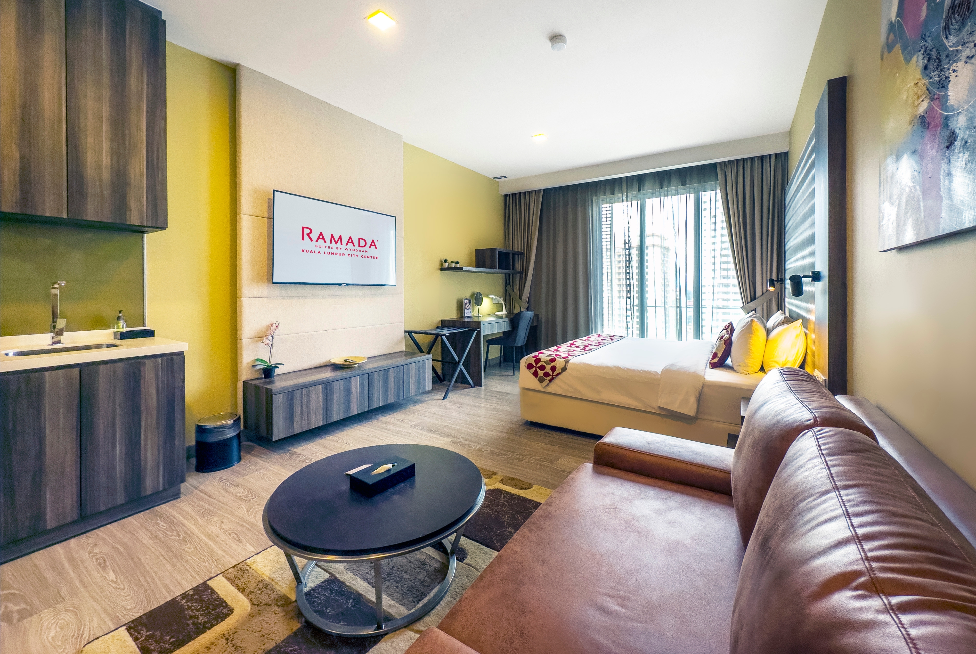 Guest room at the Ramada Suites by Wyndham Kuala Lumpur City Centre in Kuala Lumpur, Other than US/Canada