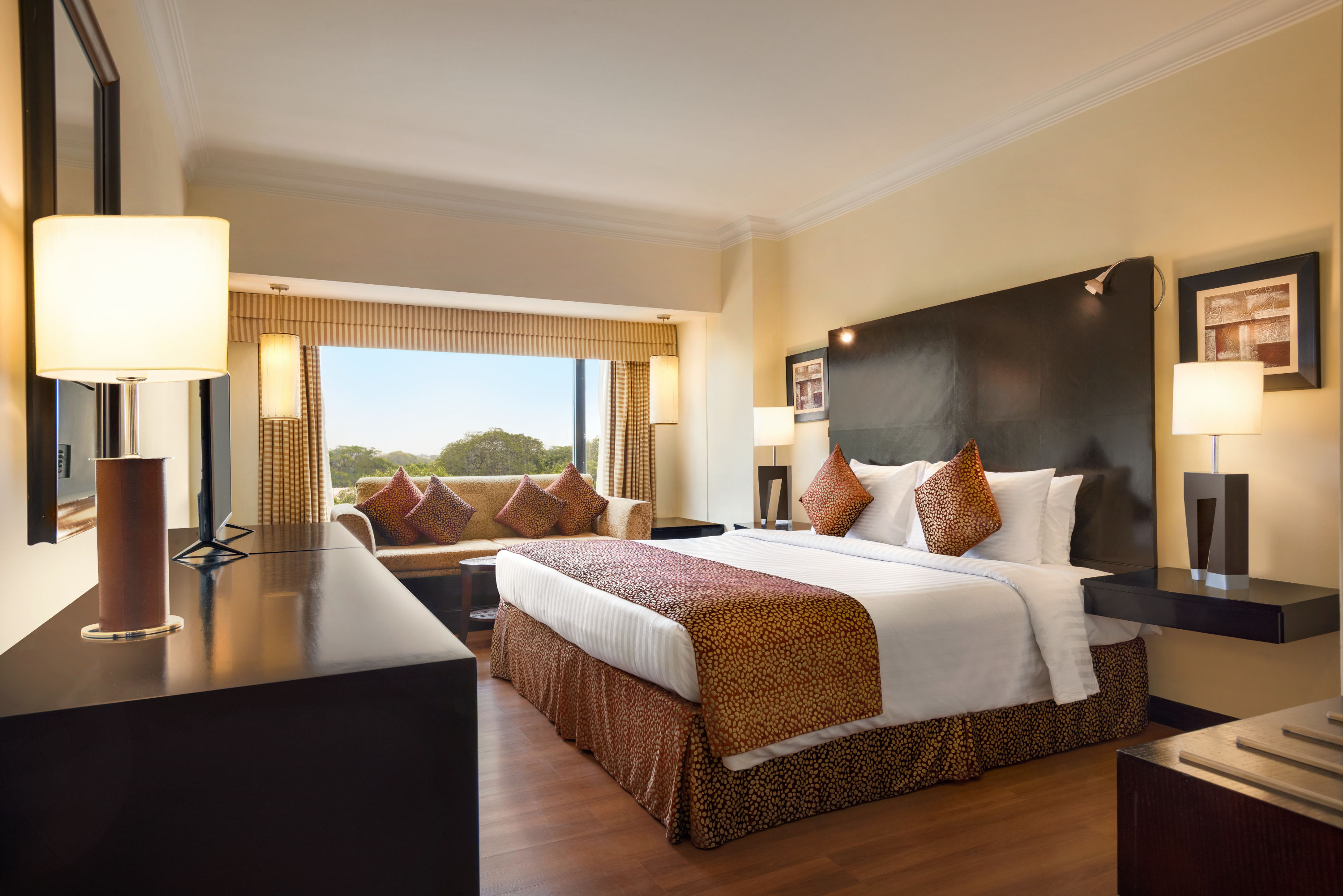 King bed guest room at the Ramada Plaza by Wyndham Karachi Airport Hotel in Karachi, Other than US/Canada