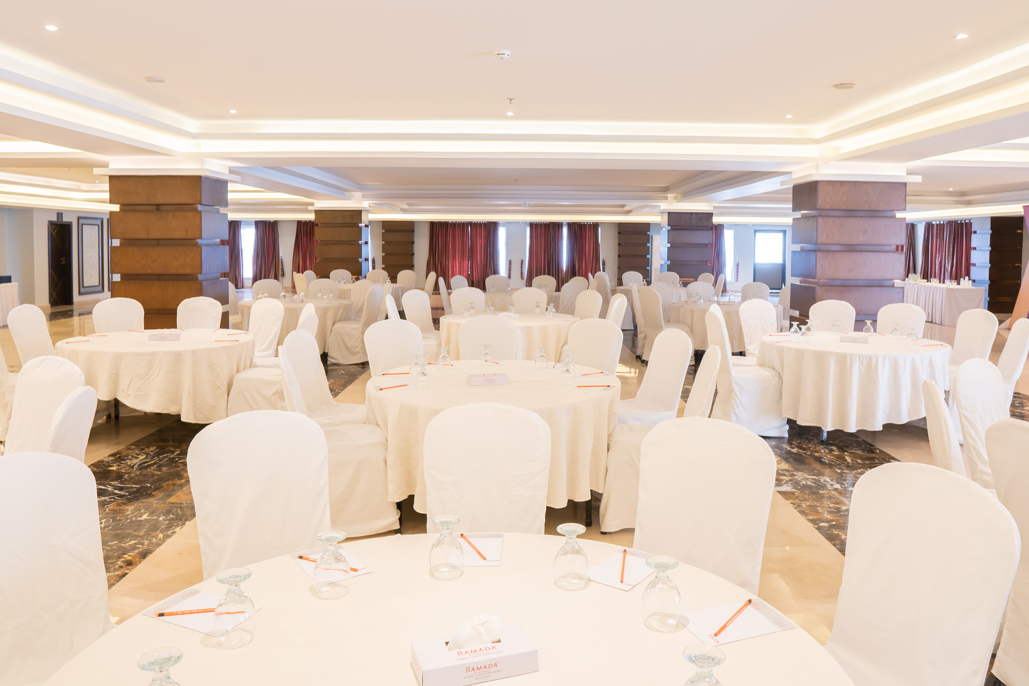 Meeting room banquet rounds at Ramada by Wyndham Murree Lower Topa Resort in Lower Topa, Murree, Other than US/Canada