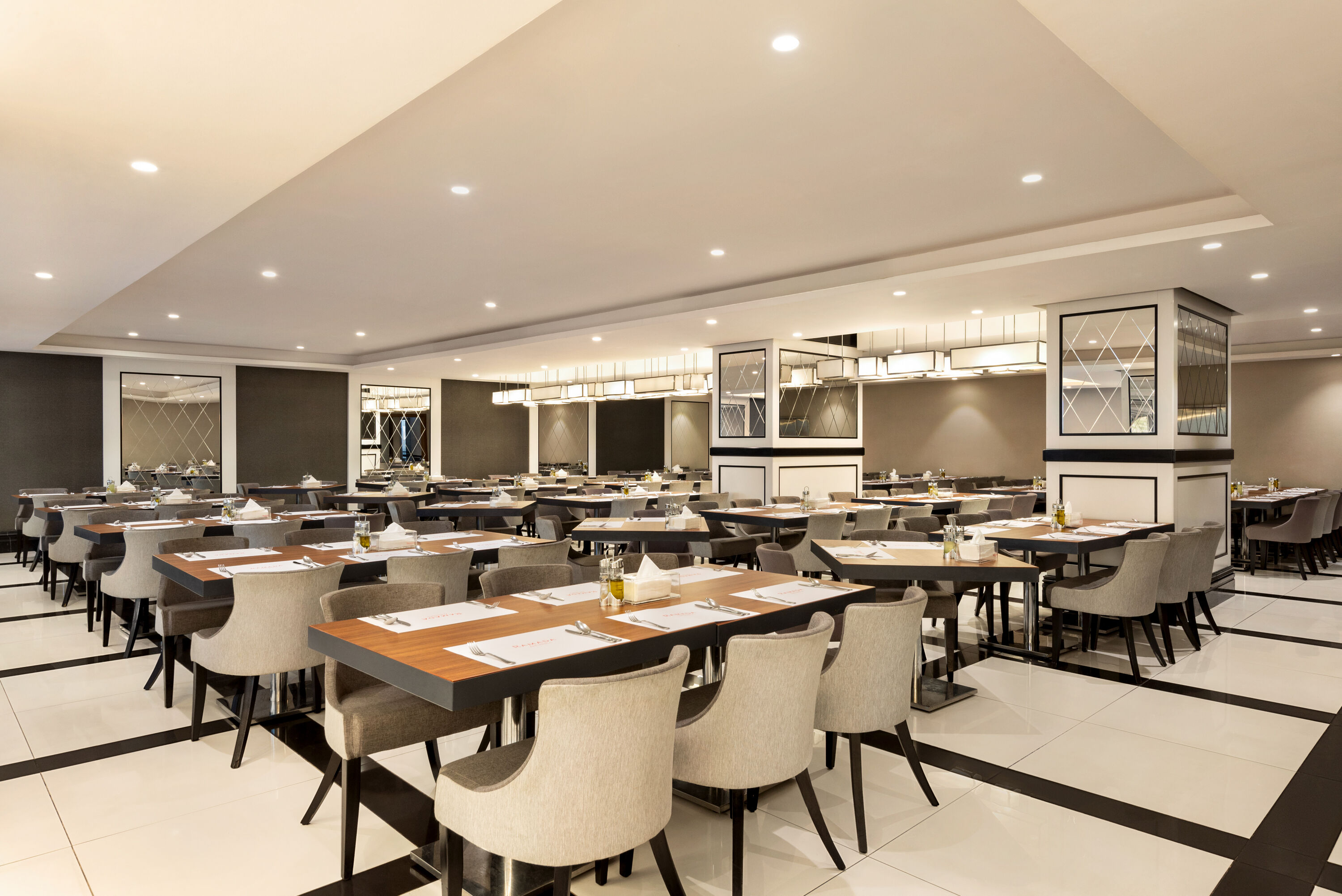 Ramada by Wyndham Makkah Zad Al Rawda restaurant breakfast area with seating in Makkah, Other than US/Canada